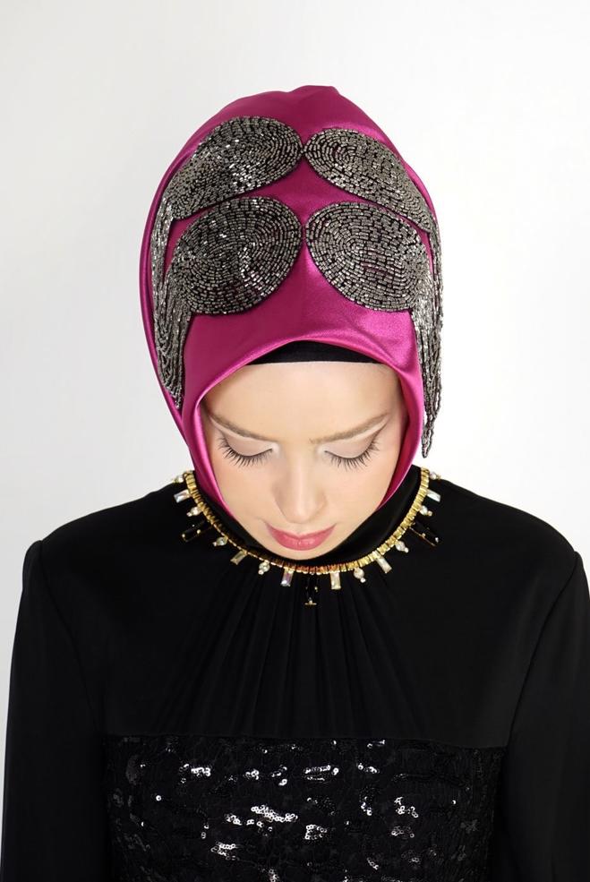 Vêtements hijab FUCHSIA 106003 ALVİNA HAZIR EŞARP - ALVİNA