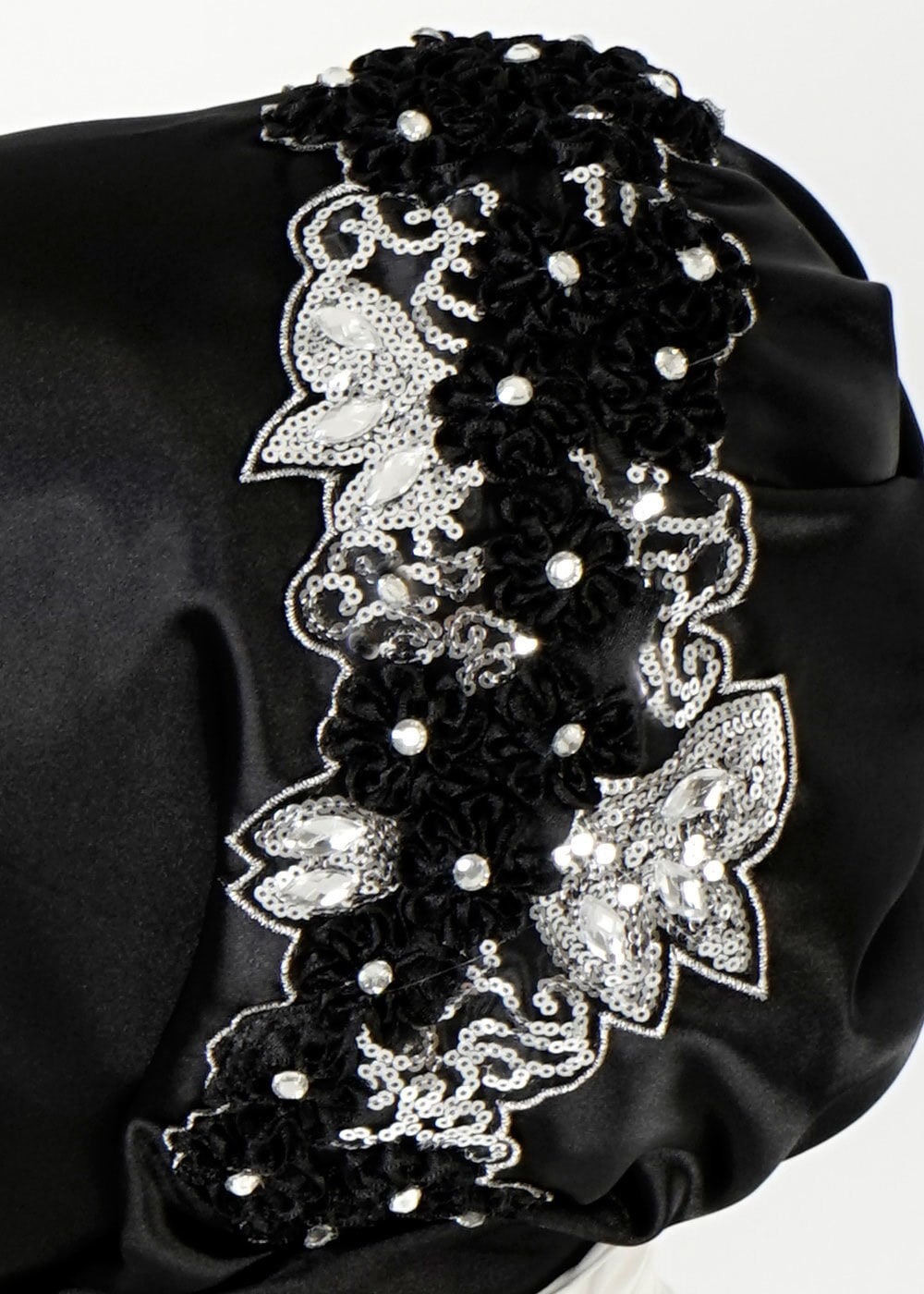 Vêtements hijab NOIR 106027 ALVİNA HAZIR EŞARP