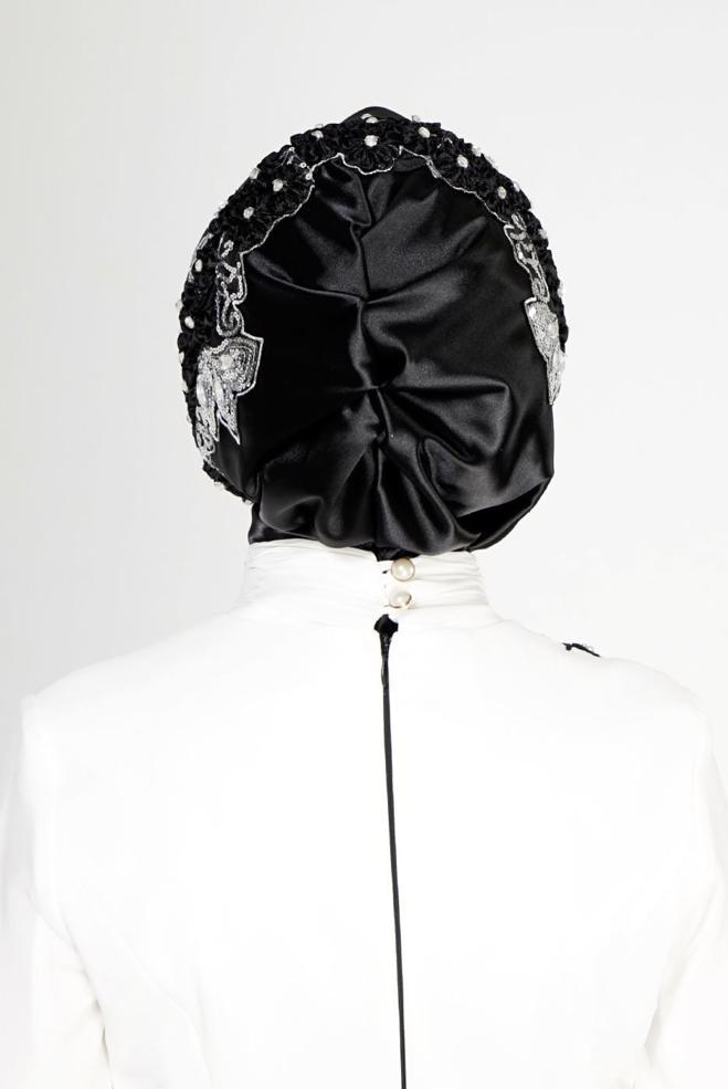 Vêtements hijab NOIR 106027 ALVİNA HAZIR EŞARP - ALVİNA