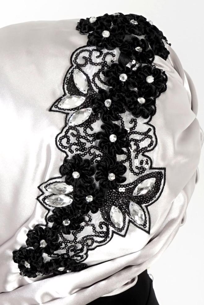 Vêtements hijab ARGENT 106027 ALVİNA HAZIR EŞARP - ALVİNA