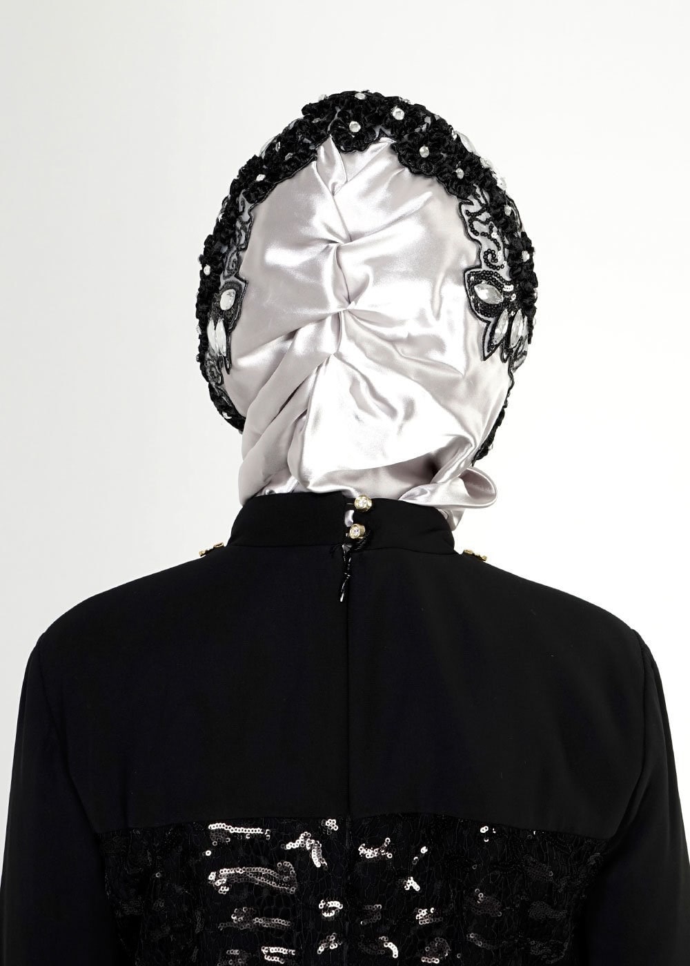 Vêtements hijab ARGENT 106027 ALVİNA HAZIR EŞARP