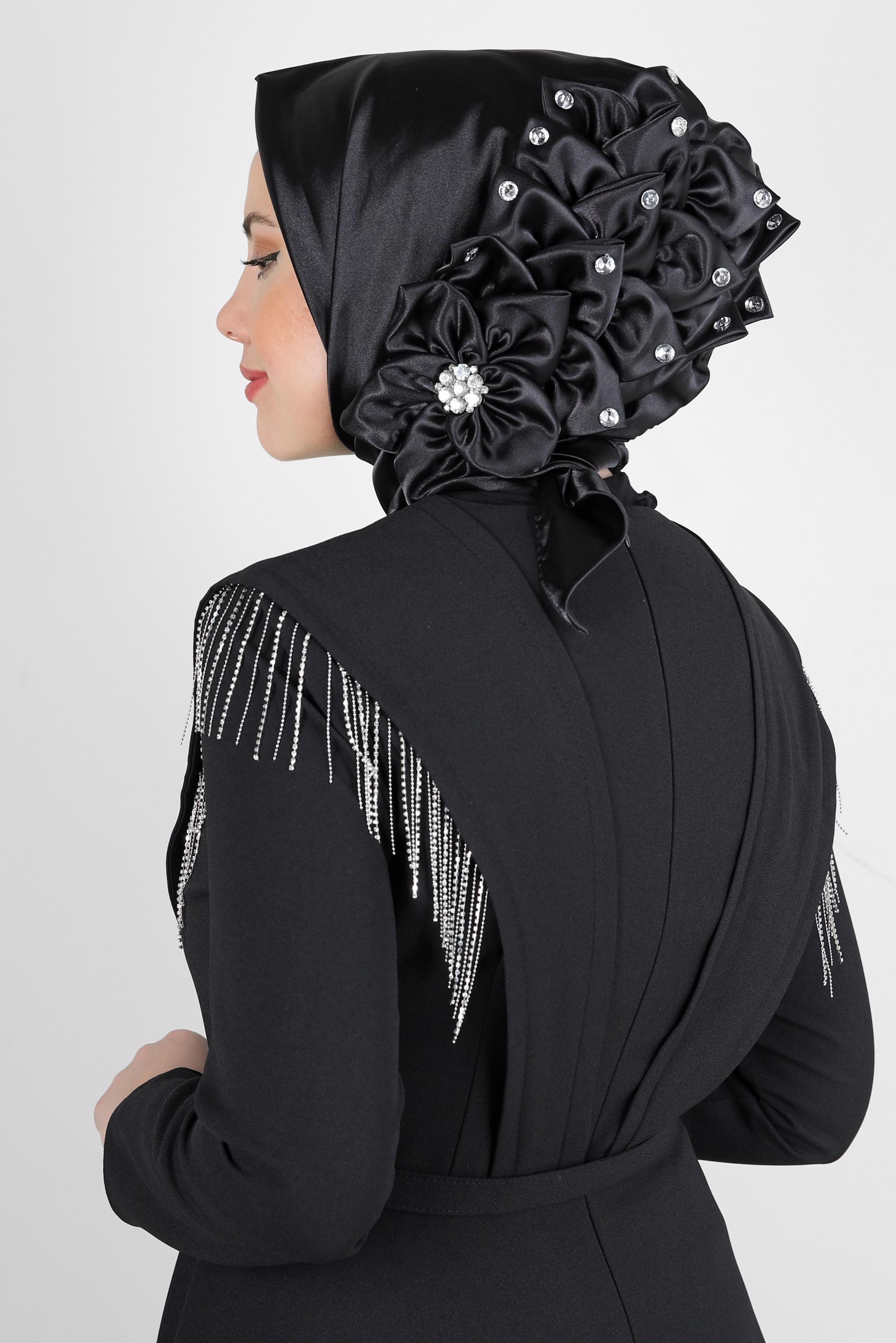 Vêtements hijab NOIR ÉCHARPE INSTANTANÉE ALVINA 106114