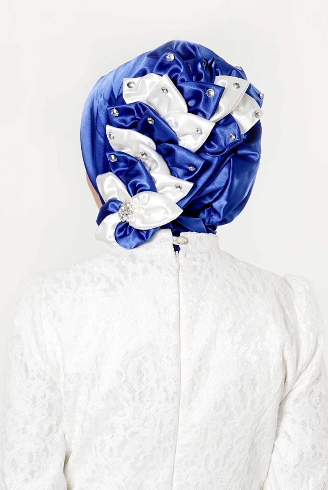 Vêtements hijab BLEU MARINE ÉCHARPE INSTANTANÉE ALVINA 106114 - ALVİNA