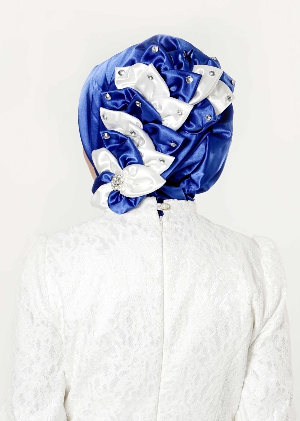 Tesettür giyim LACİVERT ALVİNA TAŞLI HAZIR EŞARP 106114