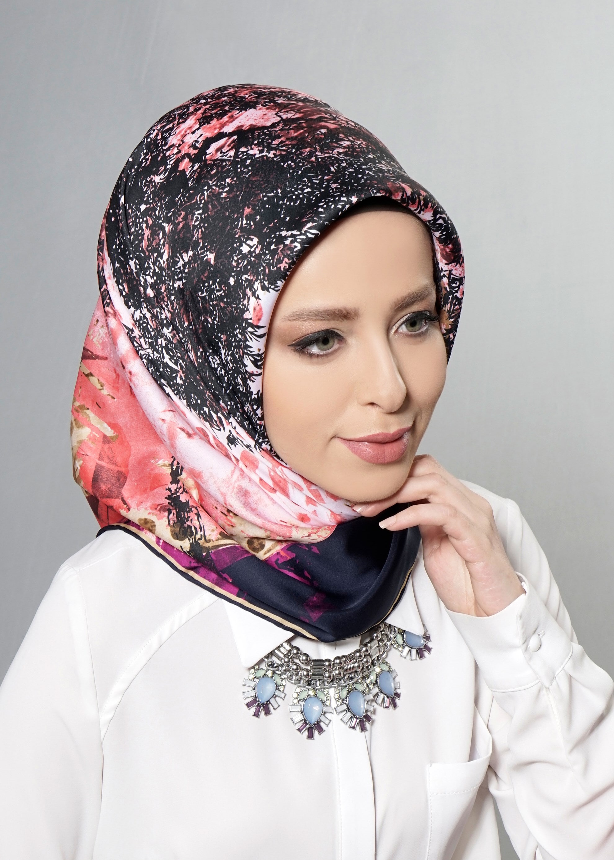 Tesettür giyim MOR 11269 ALVİNA DESENLİ EŞARP