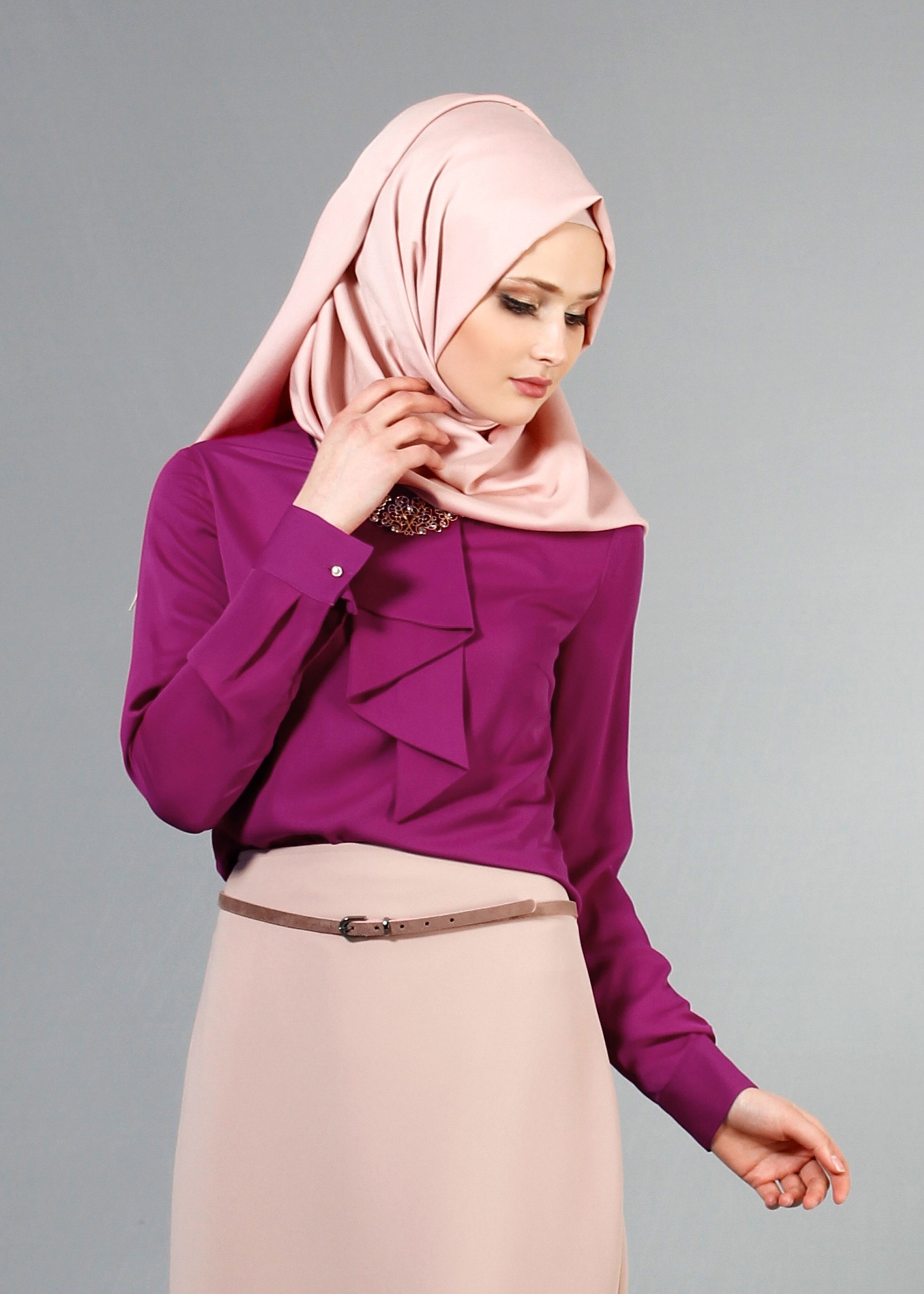 Tesettür giyim PUDRA 6760 Linsey Tesettür Etek 40/48 TEK38