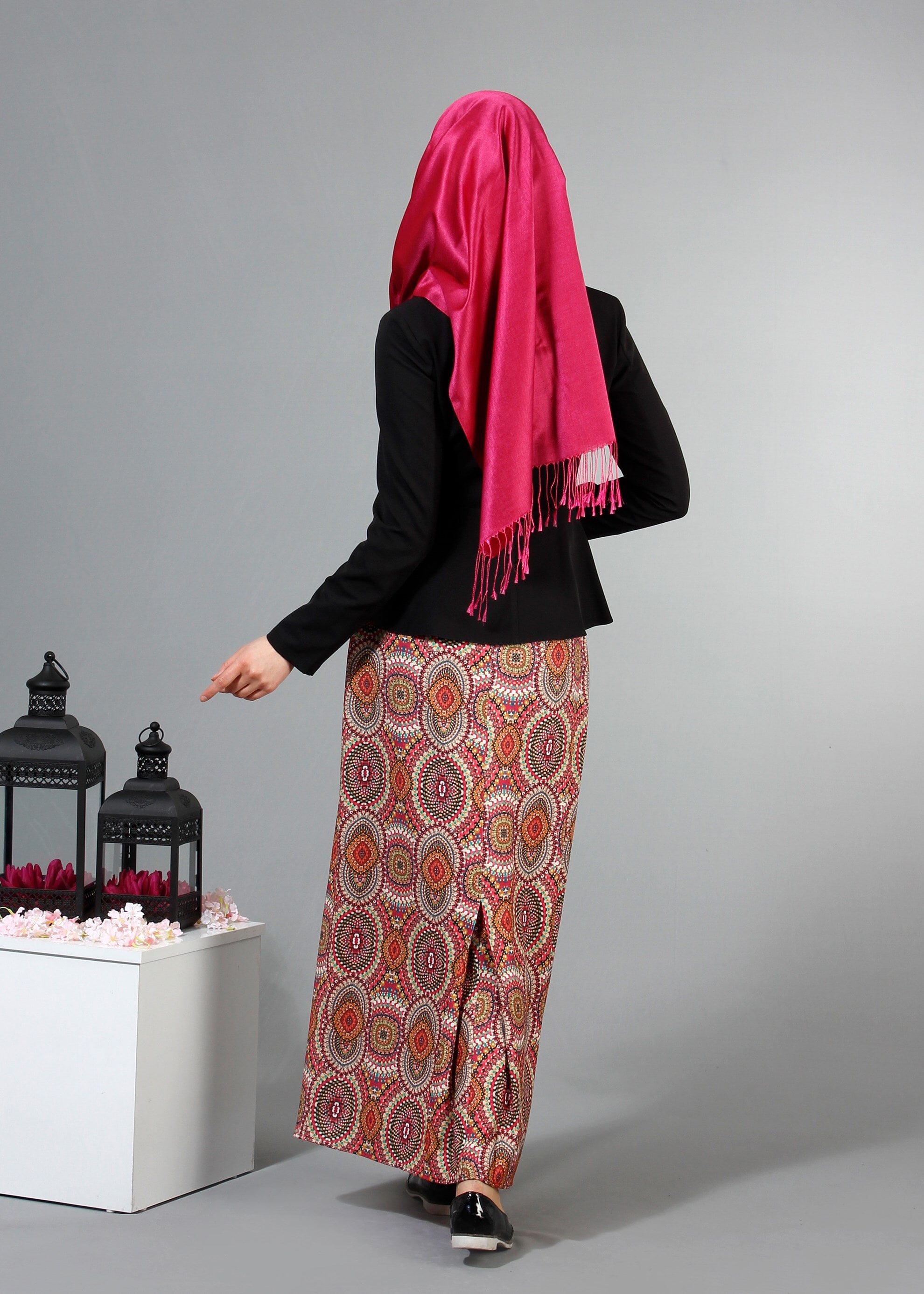 Tesettür giyim FUŞYA 6831 Picante Tesettür Etek 36/44(38/40) TEK38