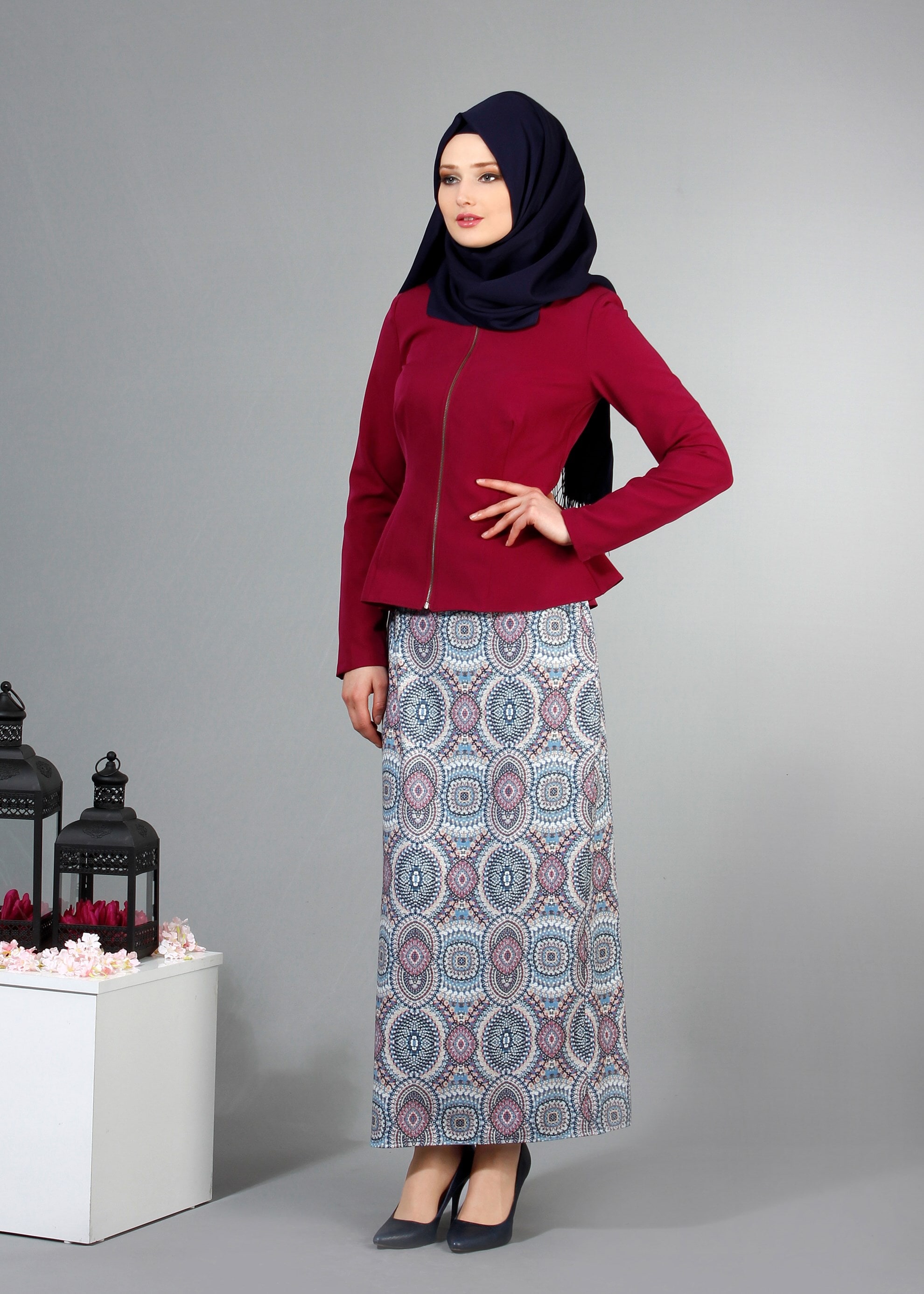 Tesettür giyim MAVİ 6831 Picante Tesettür Etek 36/44(38/40) TEK38