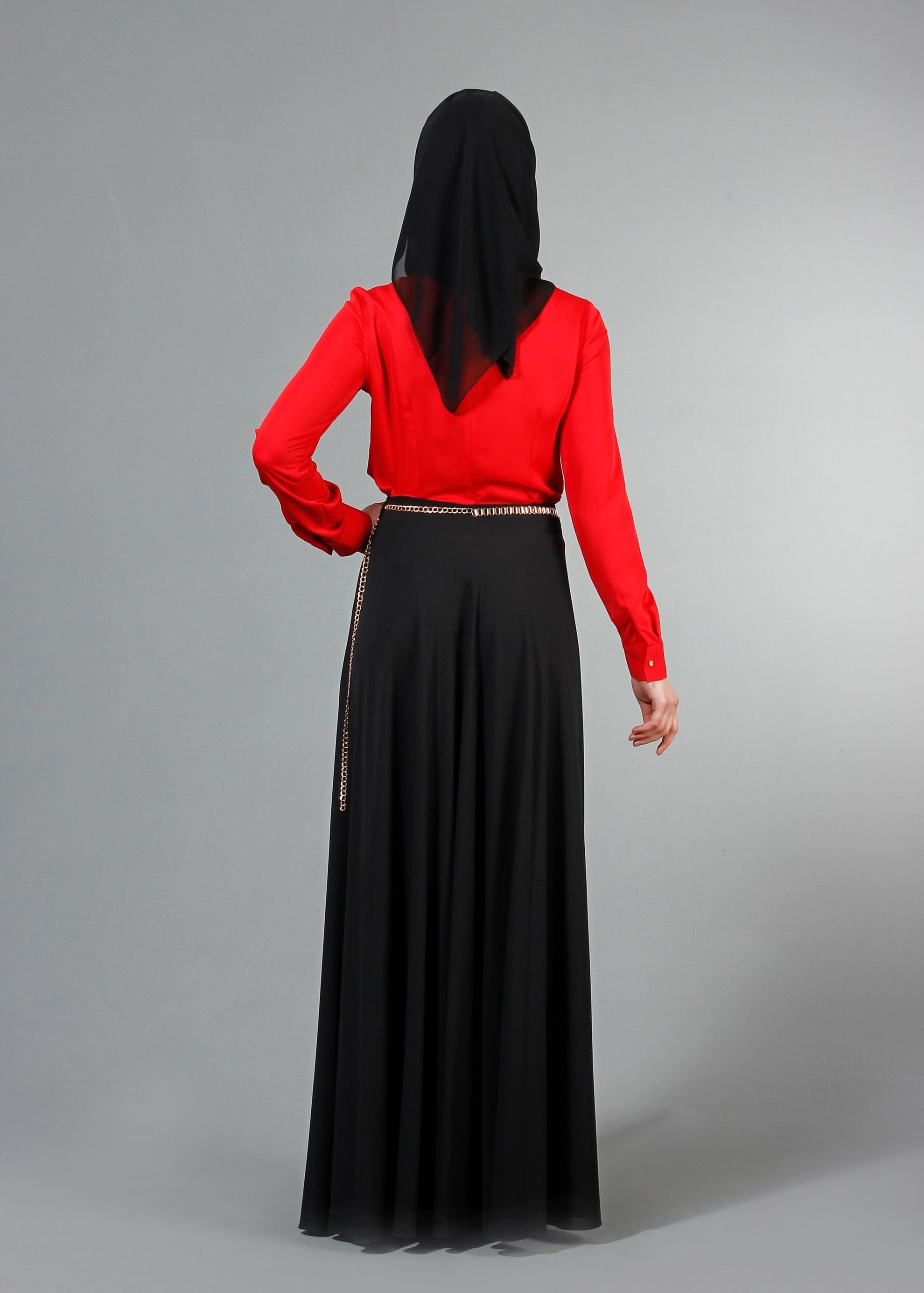 Tesettür giyim SİYAH 6832 Nişantaşı Tesettür Etek 36/44(38/40) TEK38