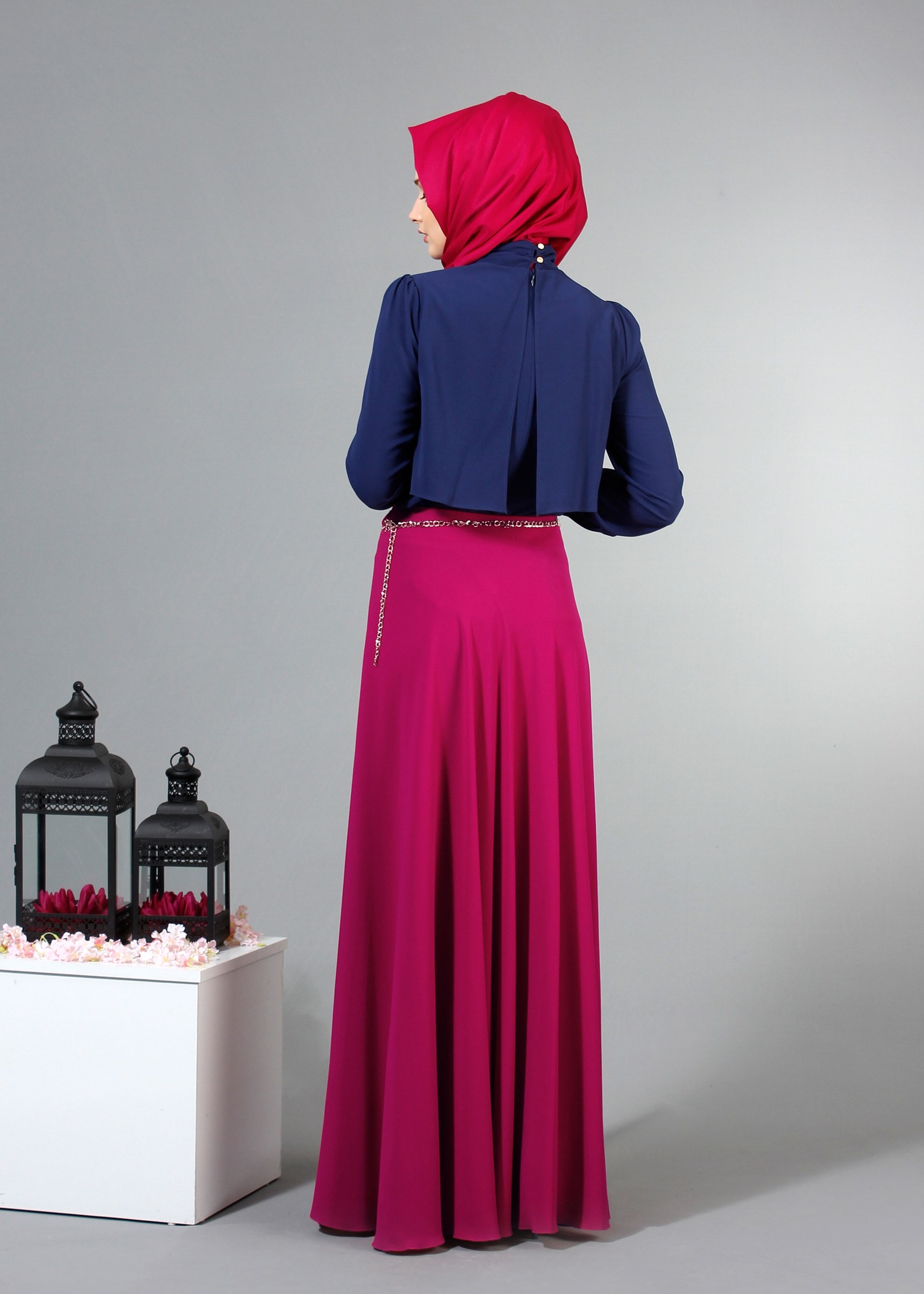 Tesettür giyim FUŞYA 6832 Nişantaşı Tesettür Etek 36/44(38/40) TEK38