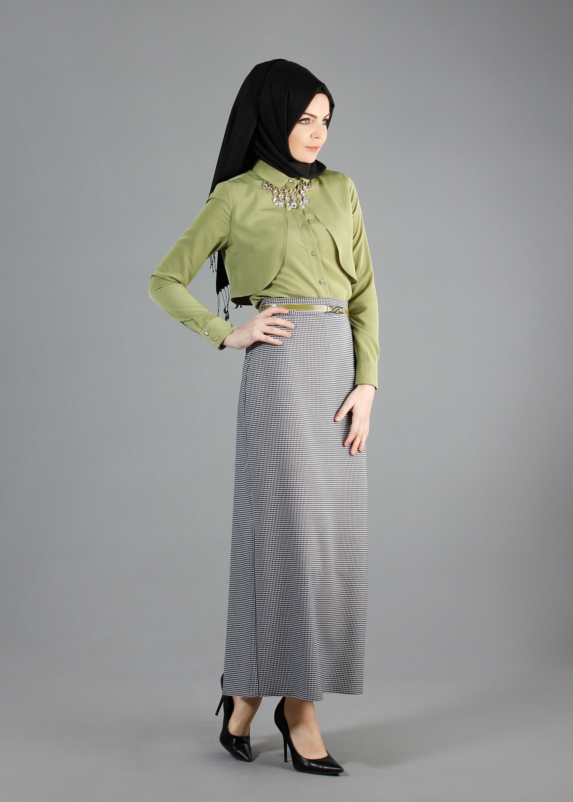 Tesettür giyim LACİVERT 6833 Forever Tesettür Etek 38/44 TEK40