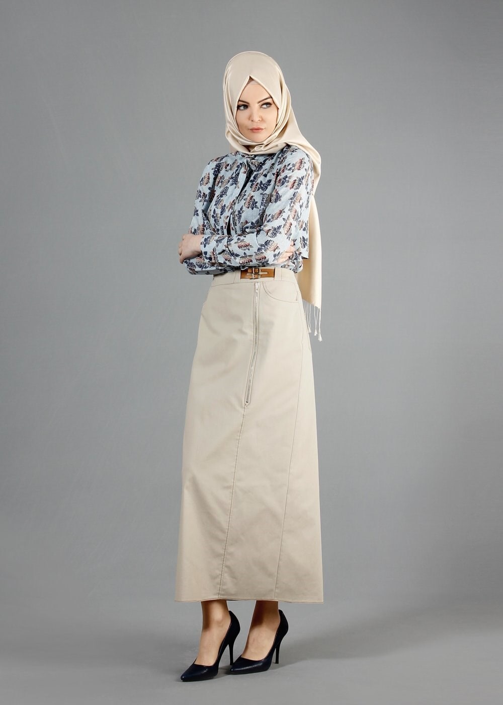 Tesettür giyim BEJ 6838 Owen Tesettür Etek 38/46 TEK38
