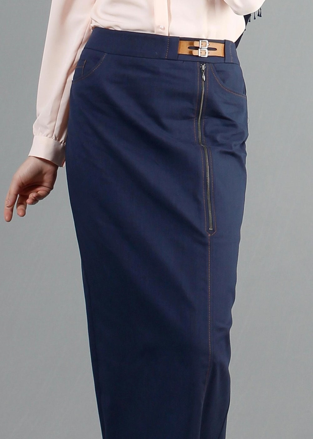 Tesettür giyim LACİVERT 6838 Owen Tesettür Etek 38/46 TEK38