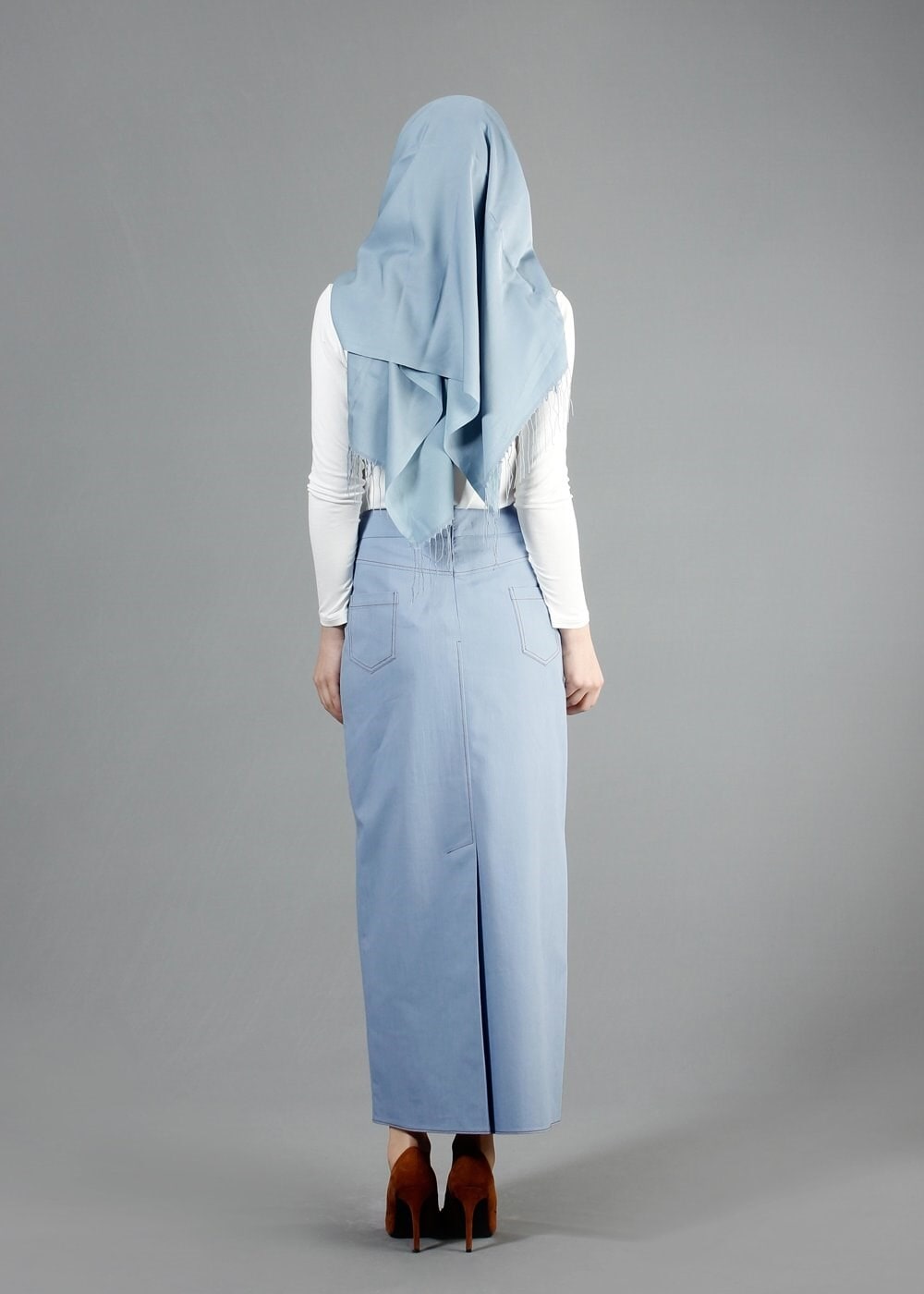 Tesettür giyim MAVİ 6838 Owen Tesettür Etek 38/46 TEK38