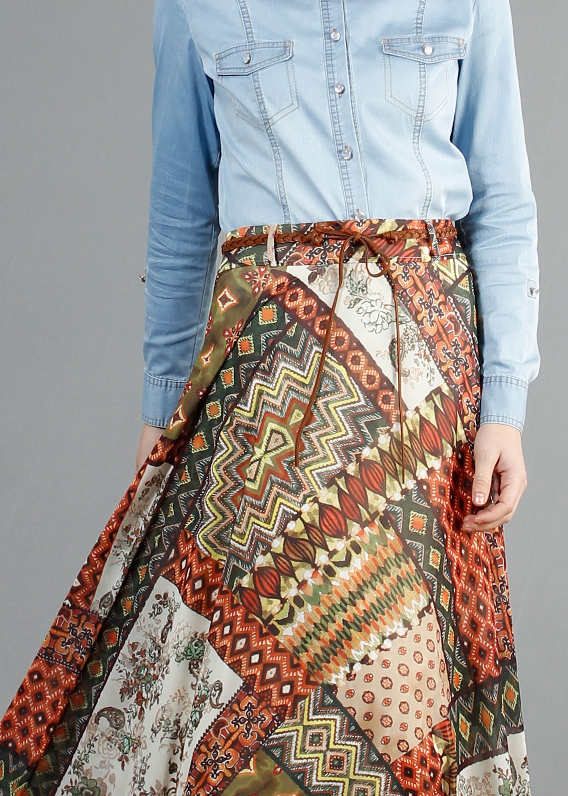 Tesettür giyim HAKİ 6839 Mars Tesettür Etek 36/44(38/40) TEK42