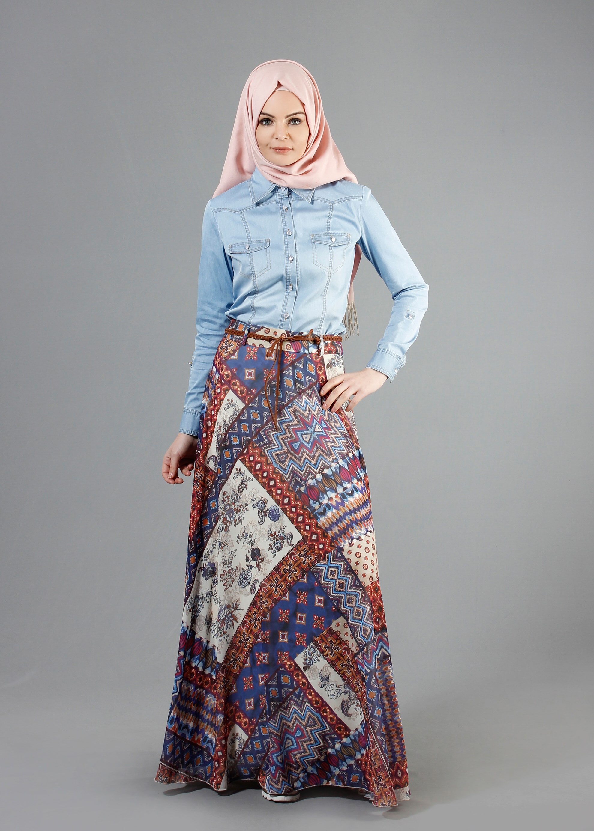 Tesettür giyim LACİVERT 6839 Mars Tesettür Etek 36/44(38/40) TEK42