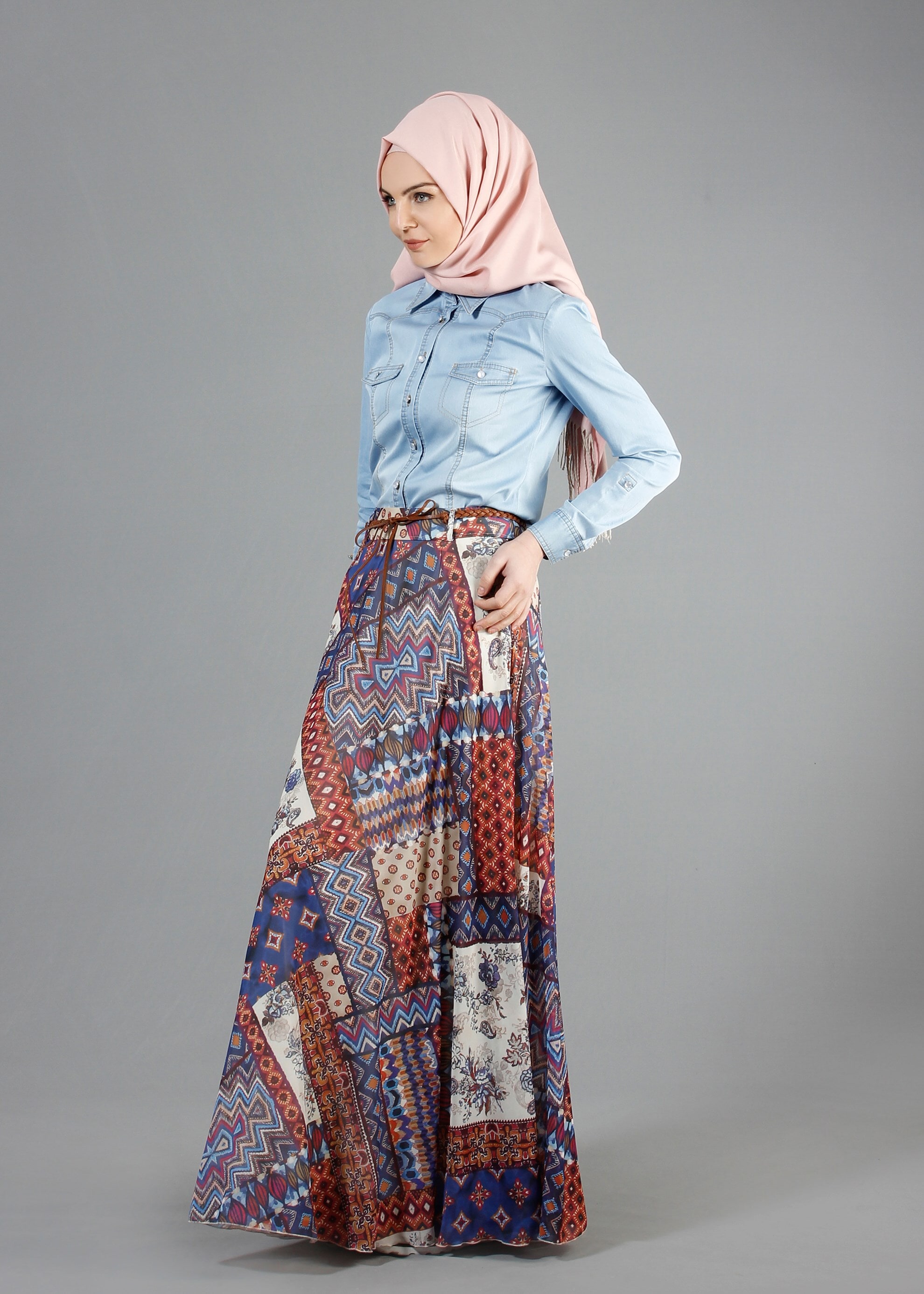 Tesettür giyim LACİVERT 6839 Mars Tesettür Etek 36/44(38/40) TEK42