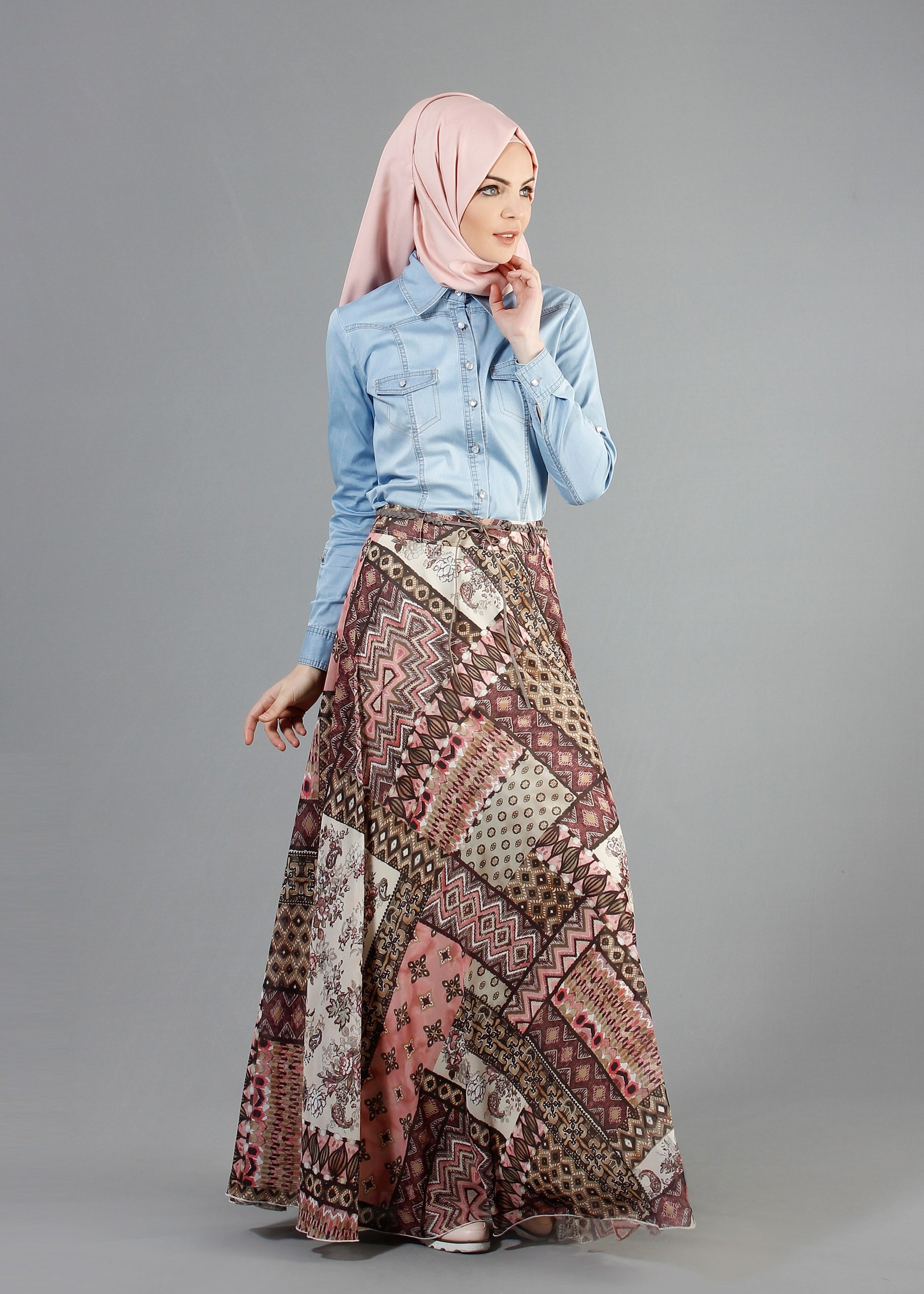 Tesettür giyim PUDRA 6839 Mars Tesettür Etek 36/44(38/40) TEK42