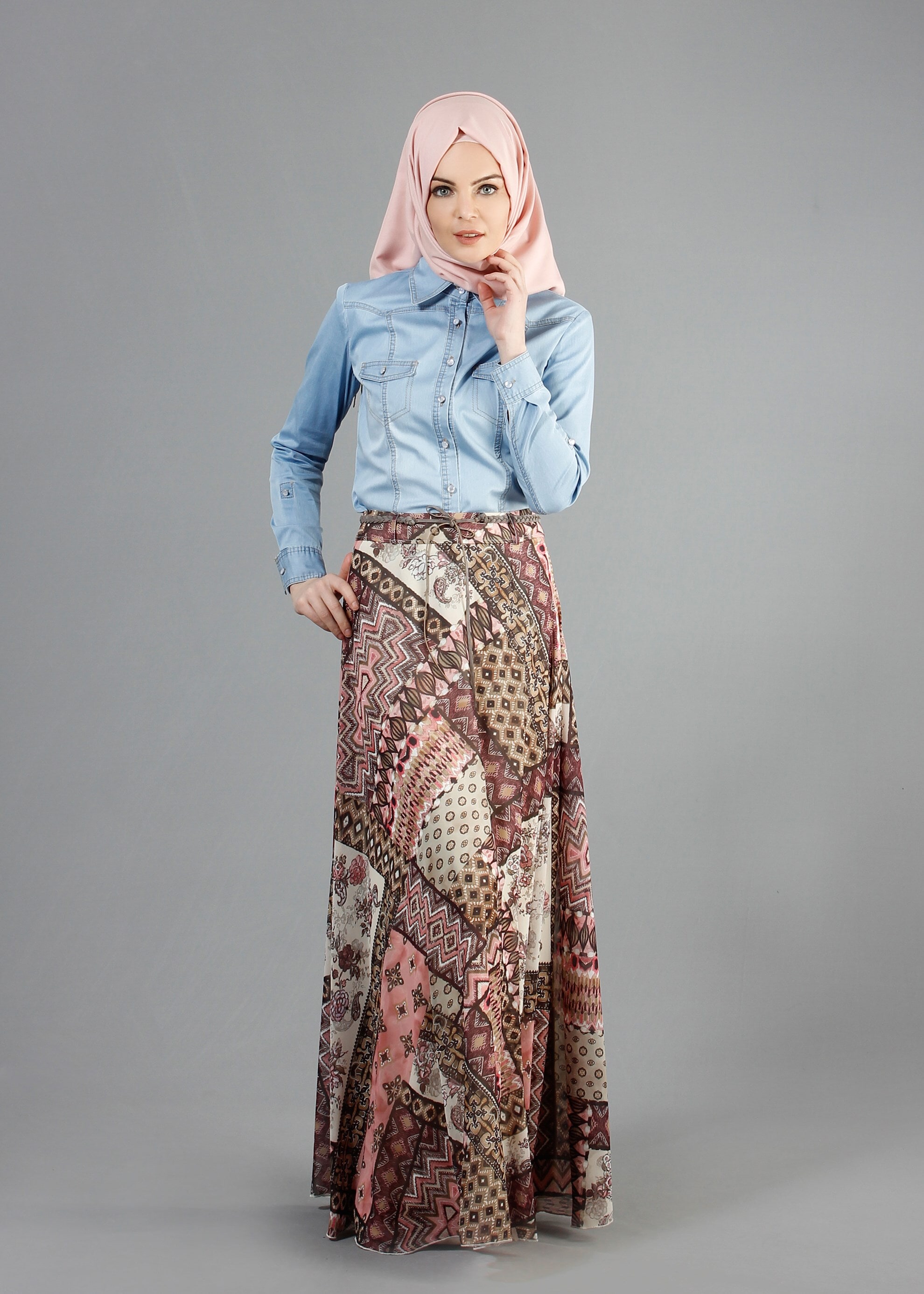 Tesettür giyim PUDRA 6839 Mars Tesettür Etek 36/44(38/40) TEK42