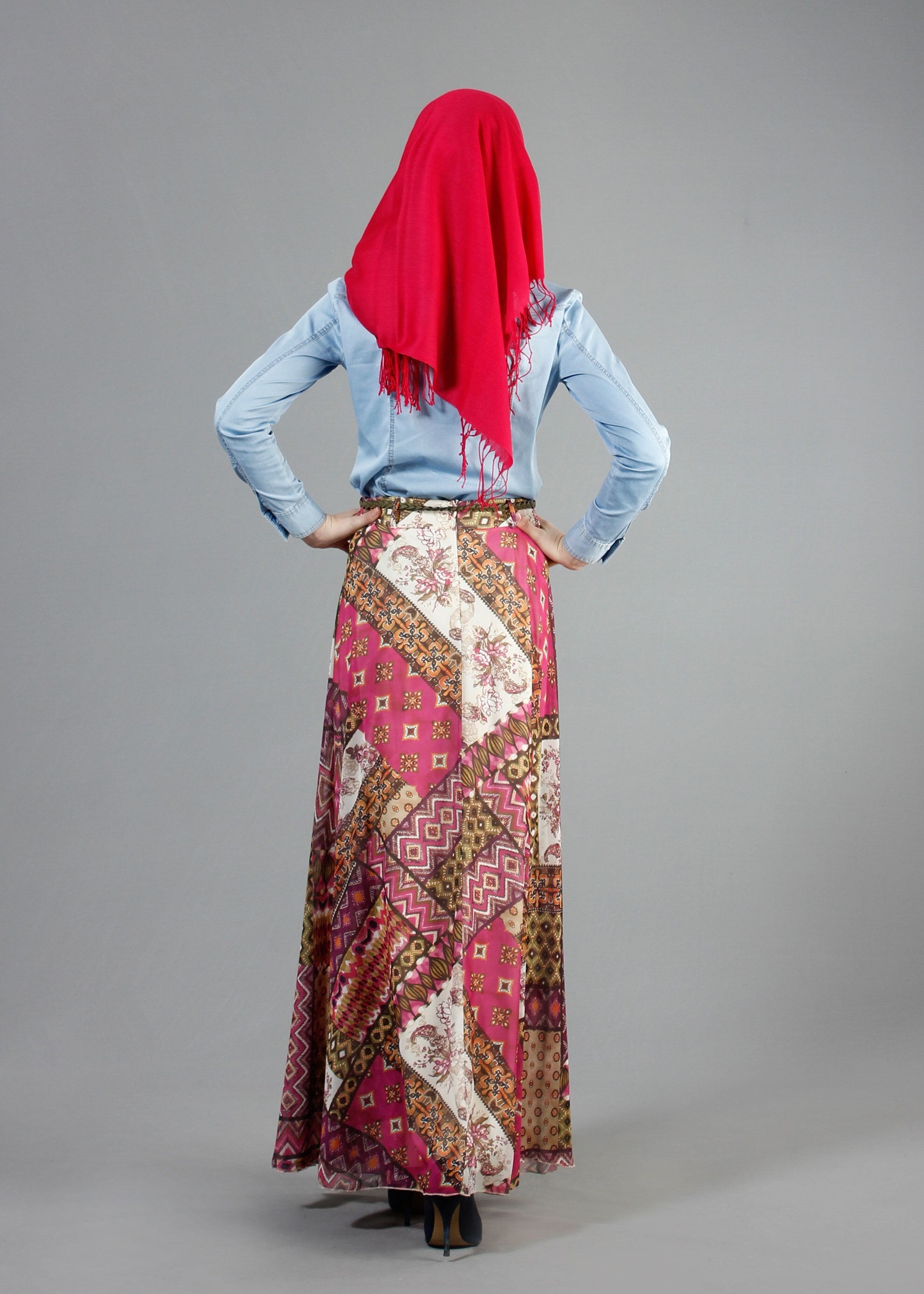 Tesettür giyim BORDO 6839 Mars Tesettür Etek 36/44(38/40) TEK42