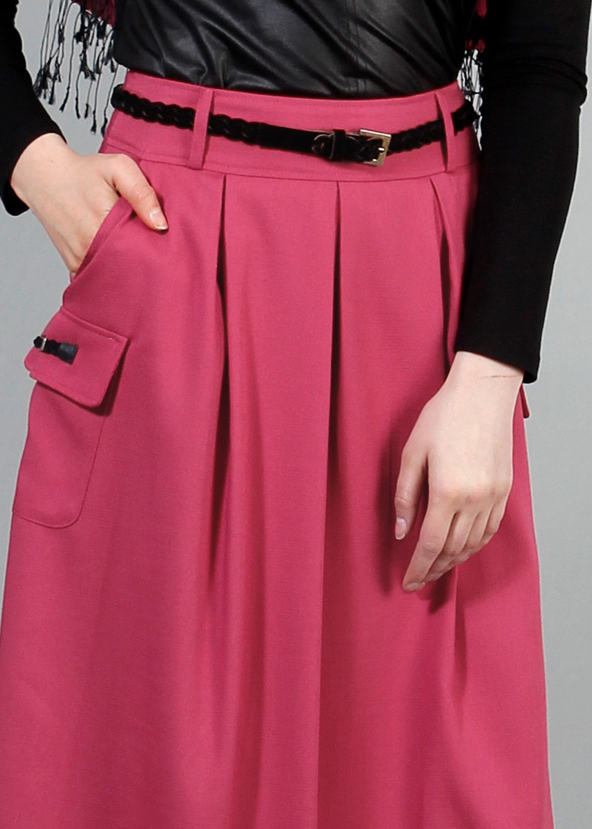 Tesettür giyim FUŞYA 6840 Derin Tesettür Etek 36/42(38/40) TEK36