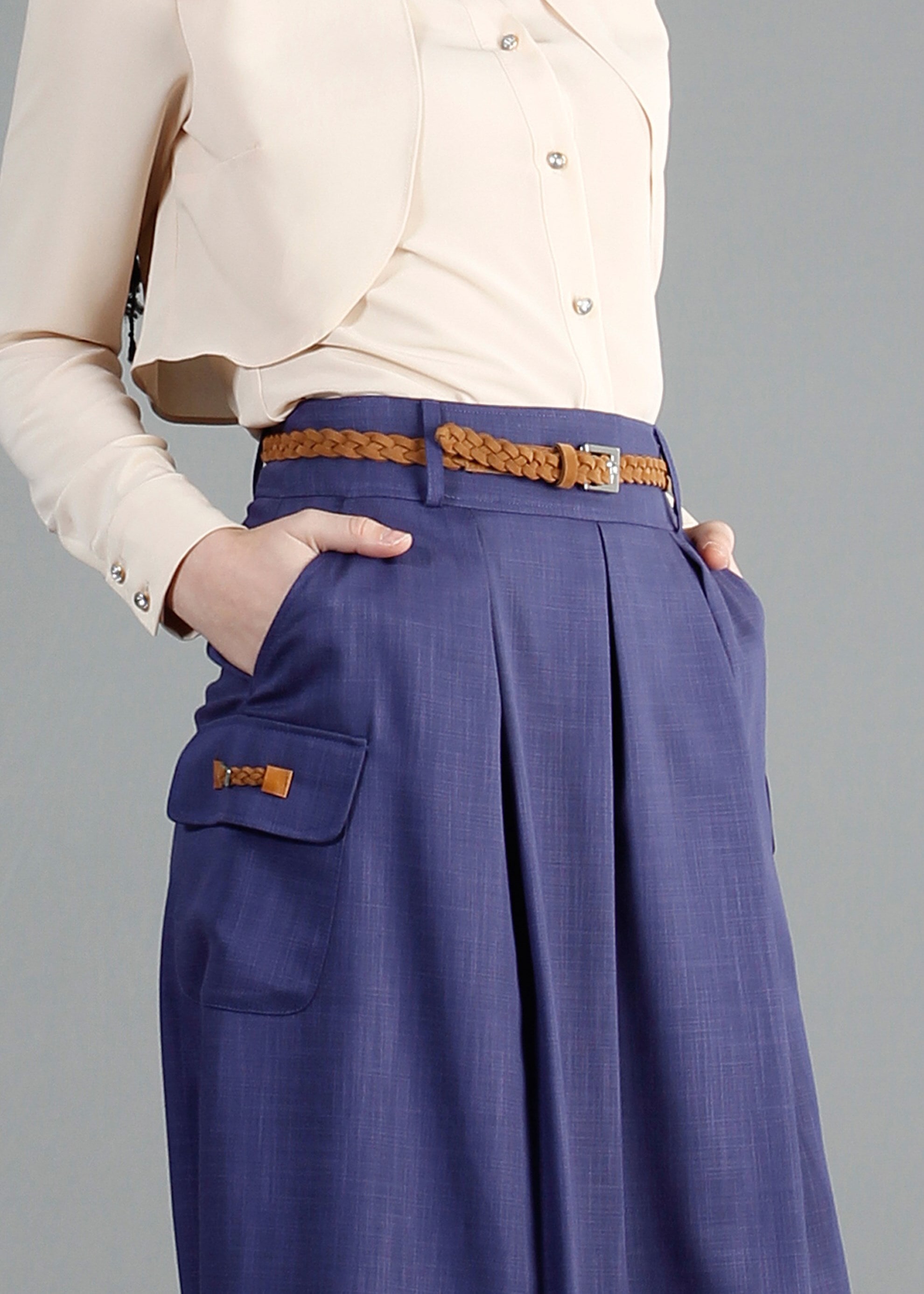 Tesettür giyim LACİVERT 6840 Derin Tesettür Etek 36/42(38/40) TEK36