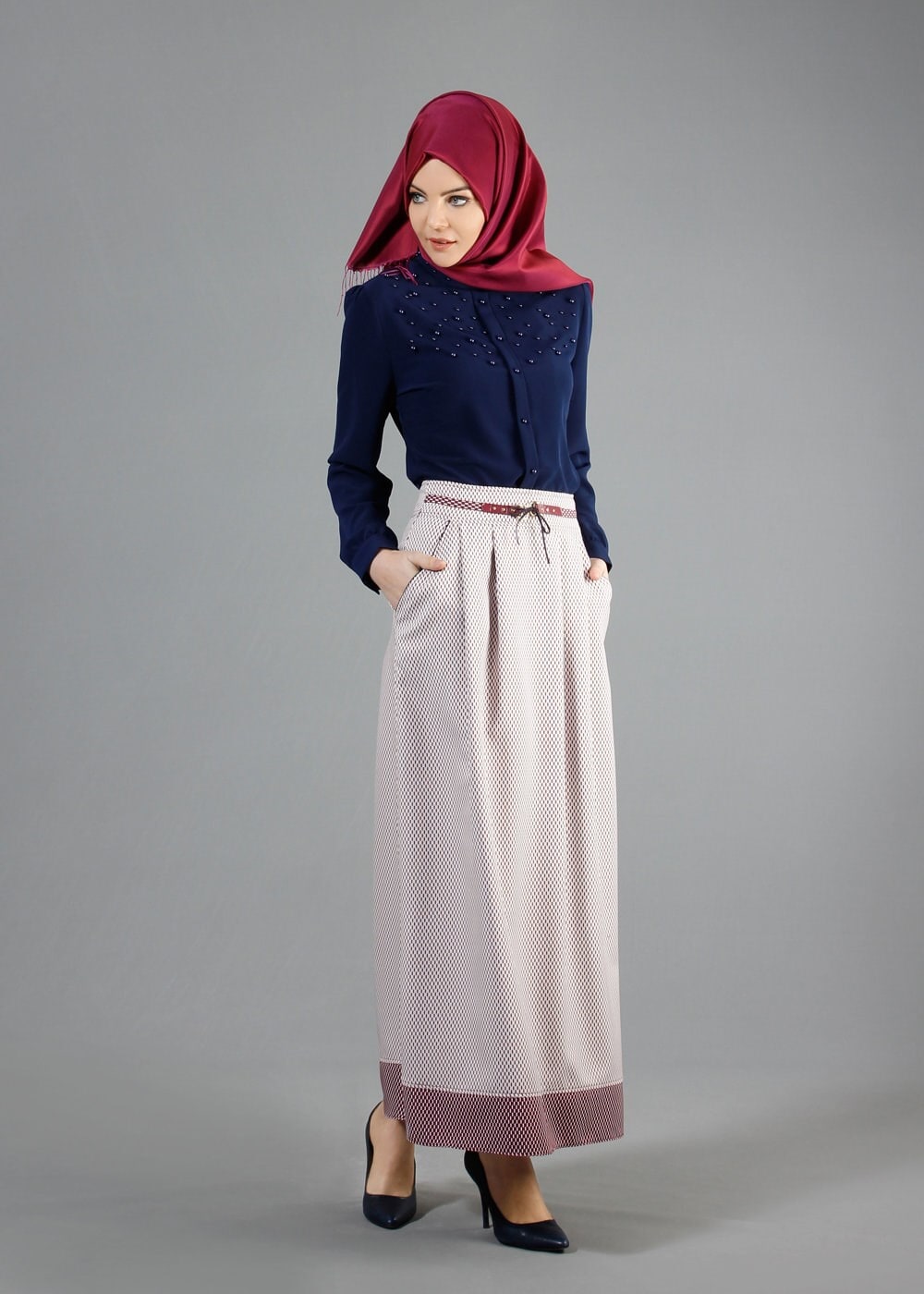 Tesettür giyim FUŞYA 6843 G-706 Tesettür Etek 36/42(38-40)