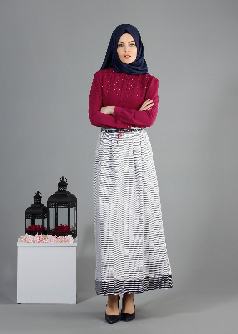 Tesettür giyim LACİVERT 6843 G-706 Tesettür Etek 36/42(38-40)