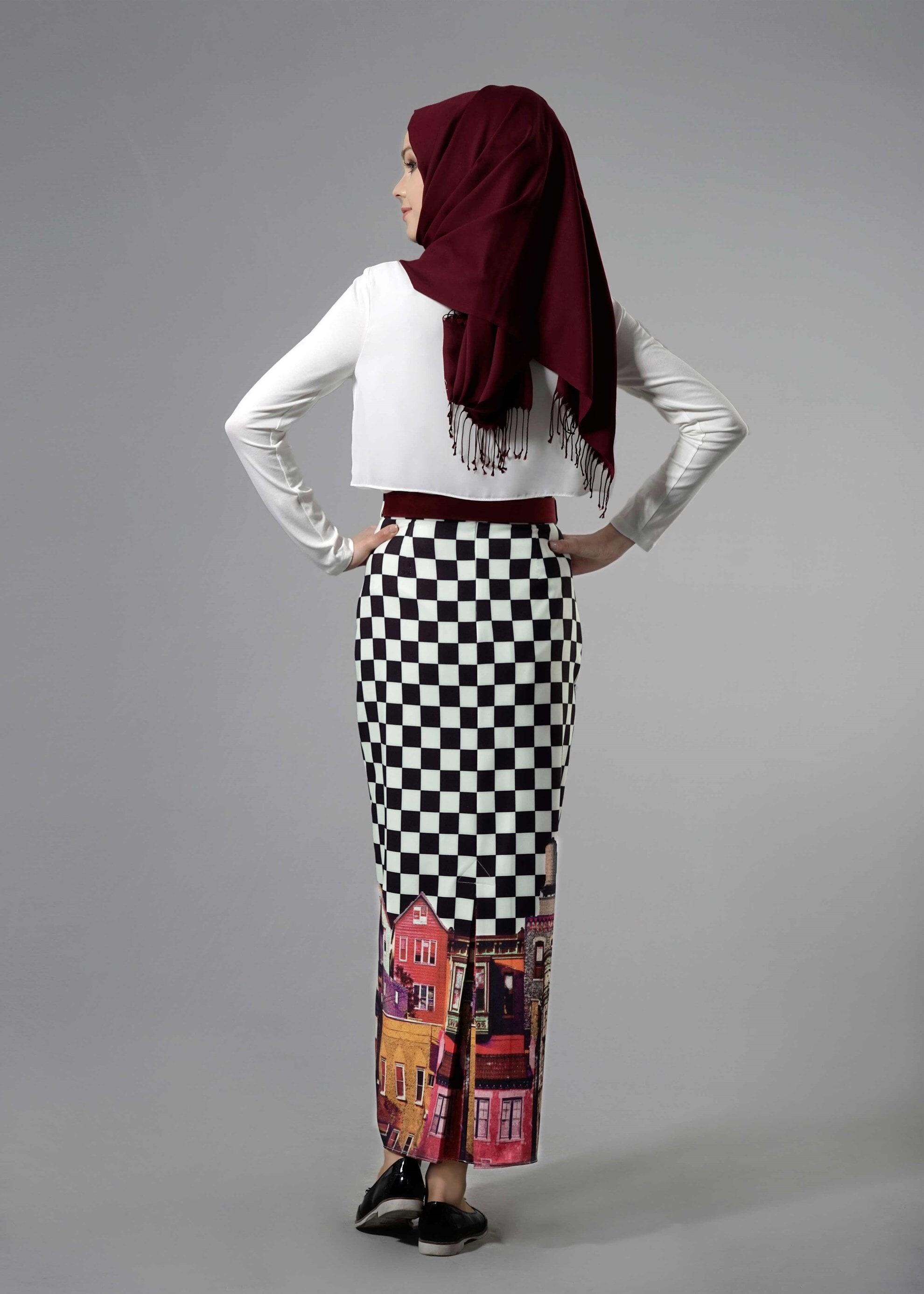 Tesettür giyim SİYAH 6848 Meriva Tesettür 3490 Etek 38/44 TEK40