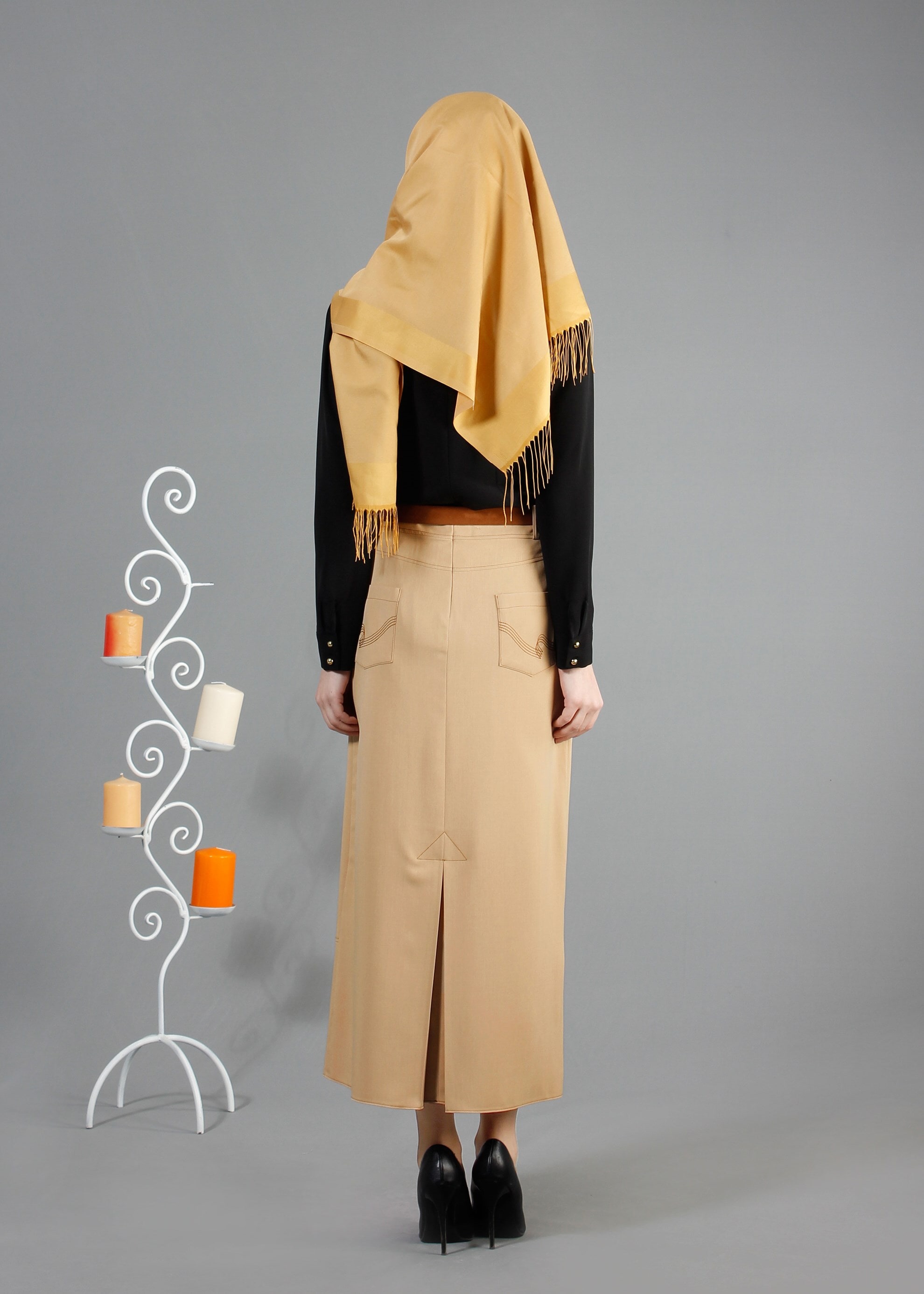 Tesettür giyim BEJ 6849 Stil Tesettür Etek 38/46 TEK40