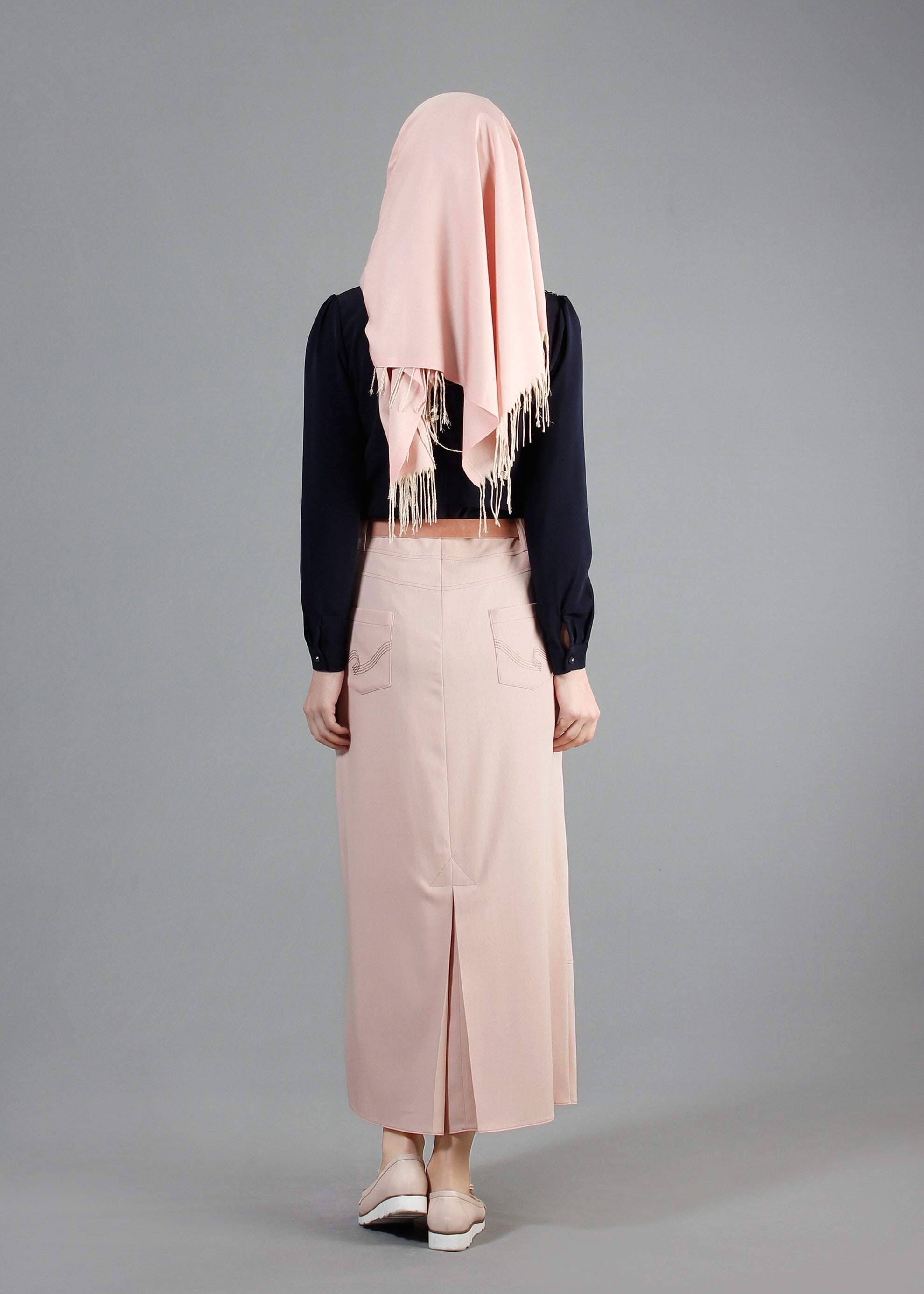 Tesettür giyim PUDRA 6849 Stil Tesettür Etek 38/46 TEK40