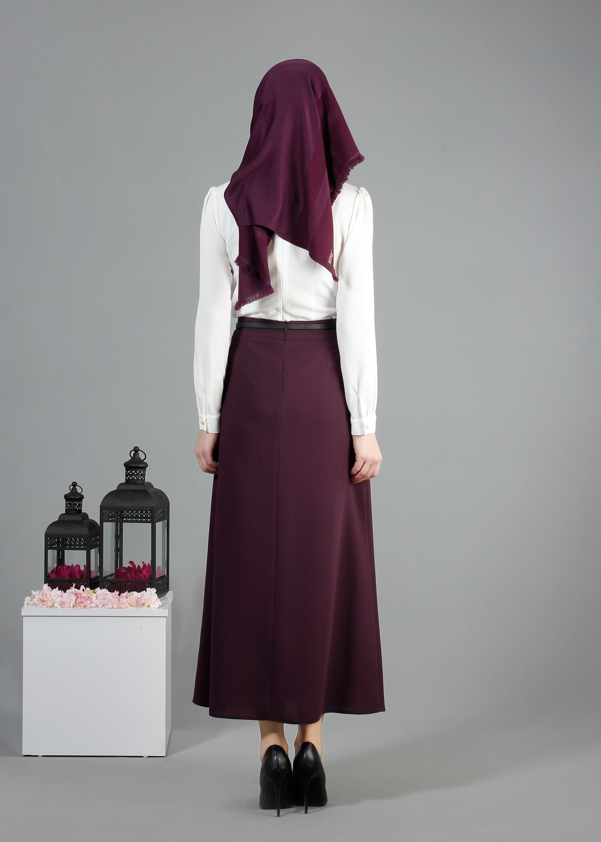 Tesettür giyim MÜRDÜM 6856 Çitlenbik Tesettür Etek  40/48