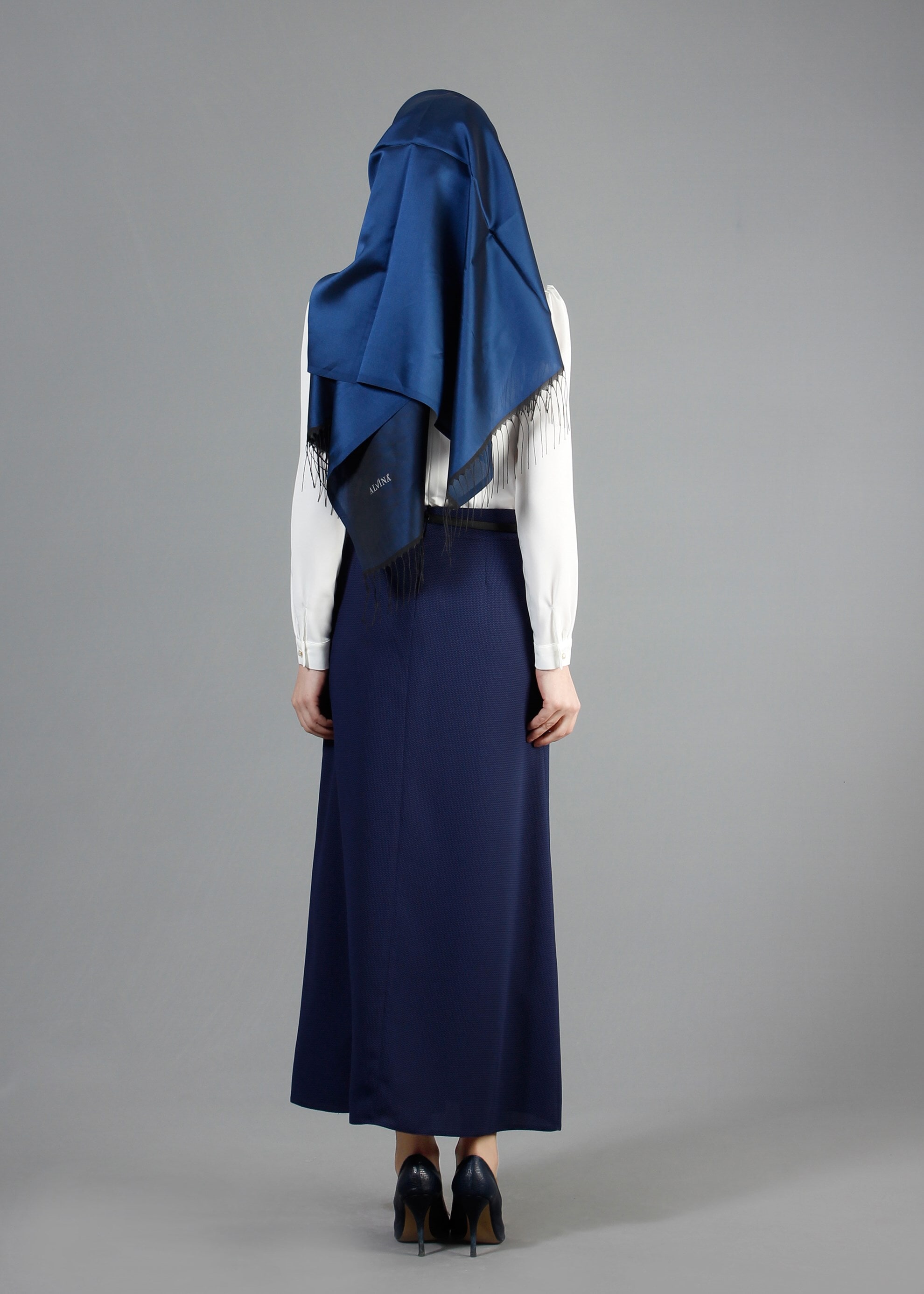 Tesettür giyim LACİVERT 6856 Çitlenbik Tesettür Etek  40/48