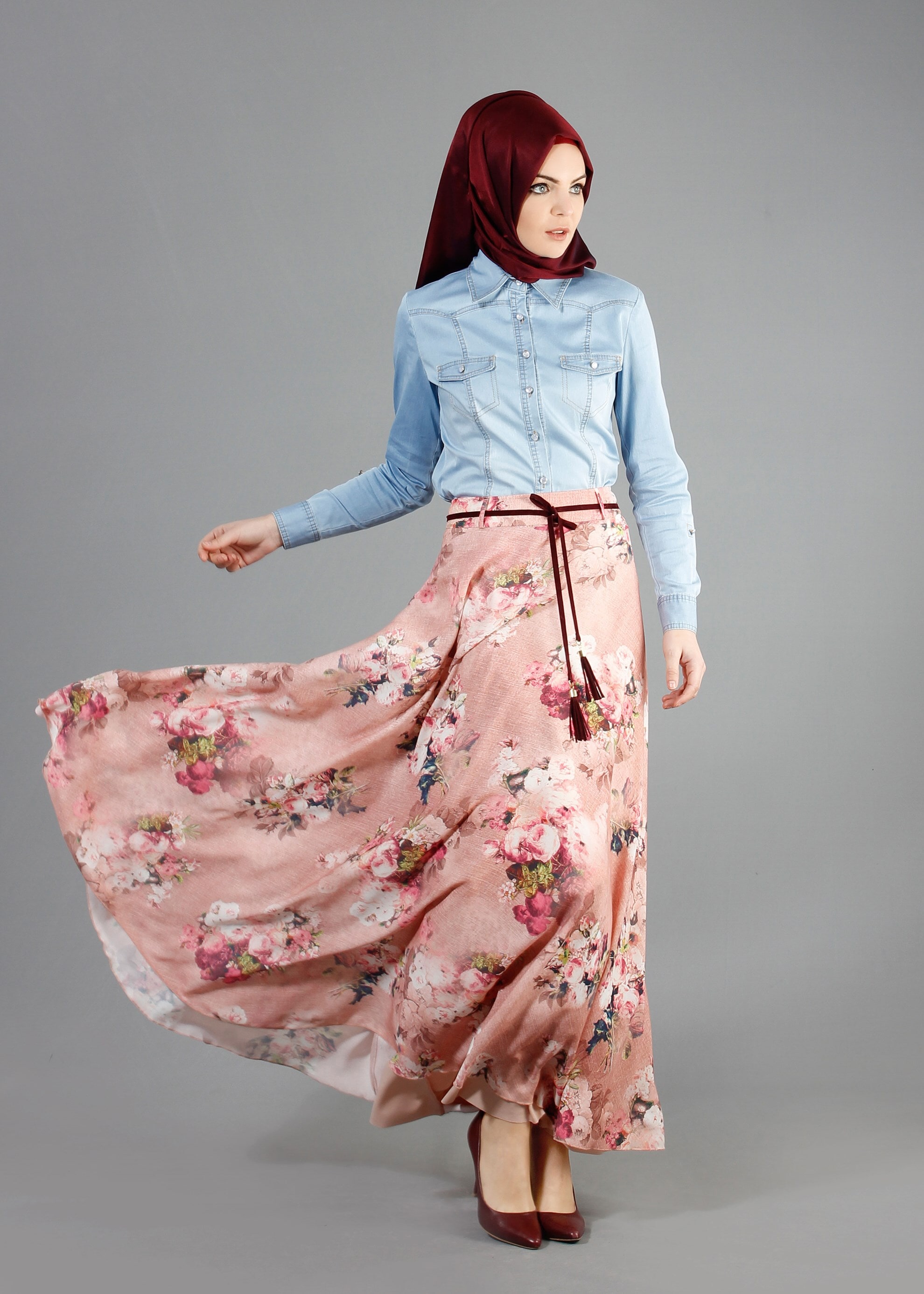 Tesettür giyim PUDRA 6858 Maglia Tesettür 10004 Etek 36/44(38-40) TEK42