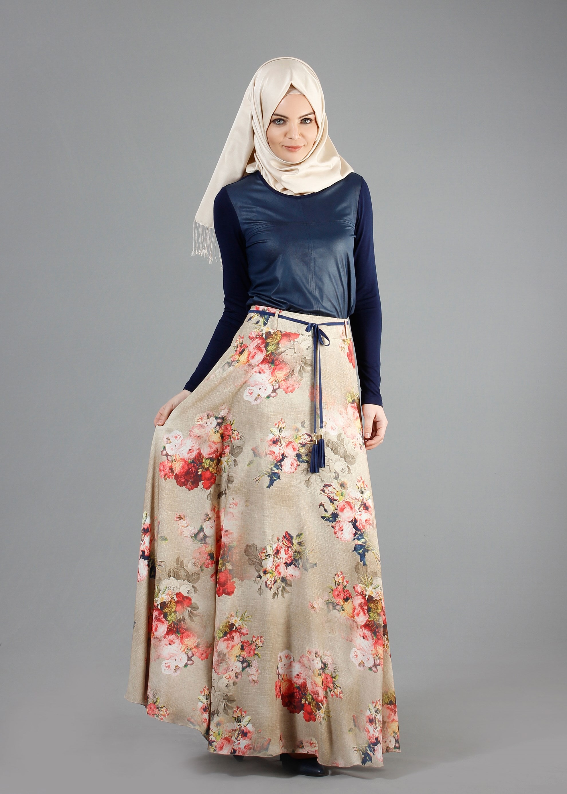 Tesettür giyim BEJ 6858 Maglia Tesettür 10004 Etek 36/44(38-40) TEK42