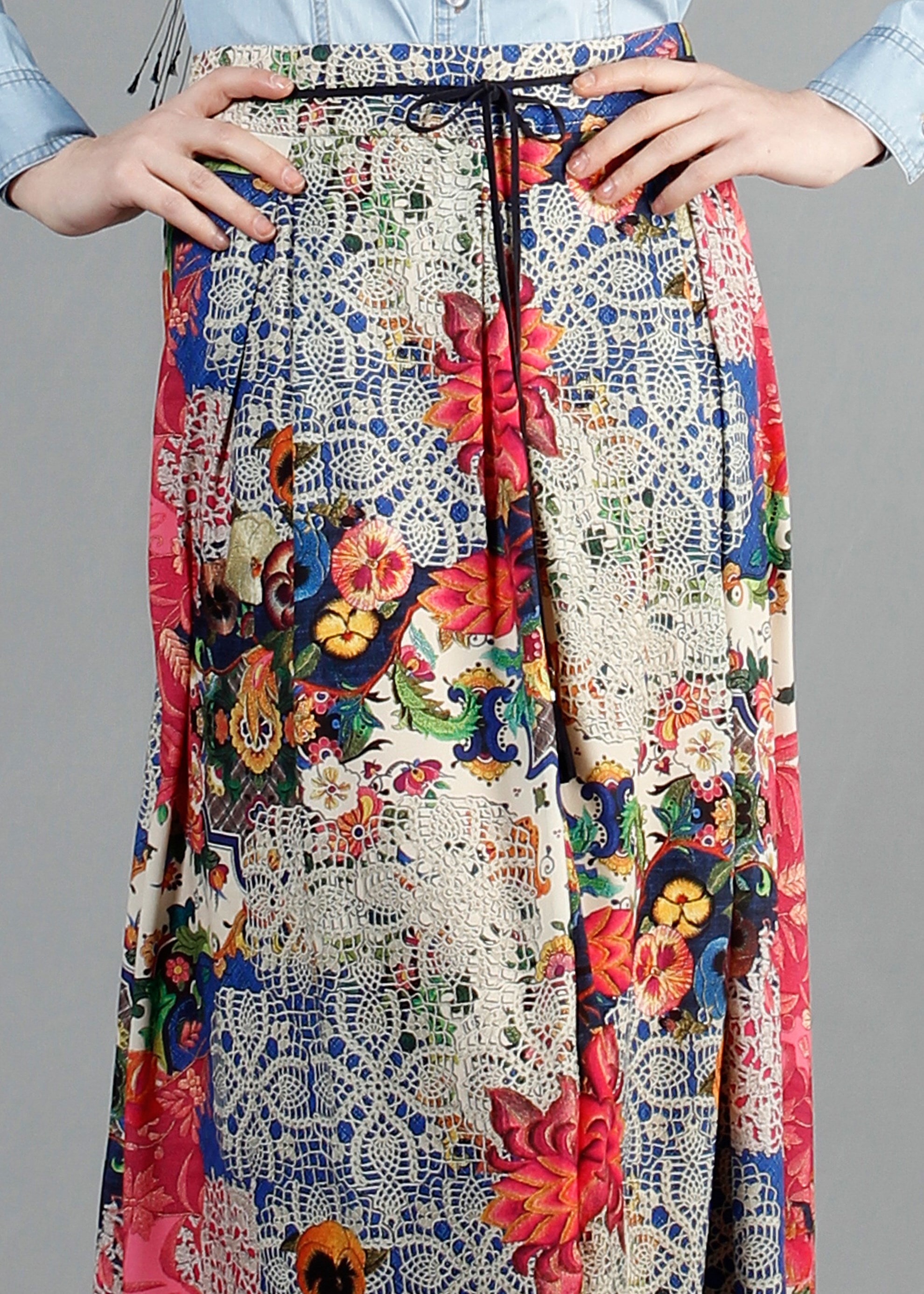 Tesettür giyim LACİVERT 6860 Rosa Tesettür Etek 38/42 TEK38