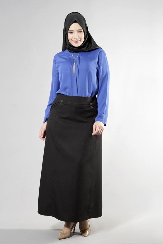 Vêtements hijab NOIR 6861 NEW SHİNE ETEK 44/52 - ALVİNA