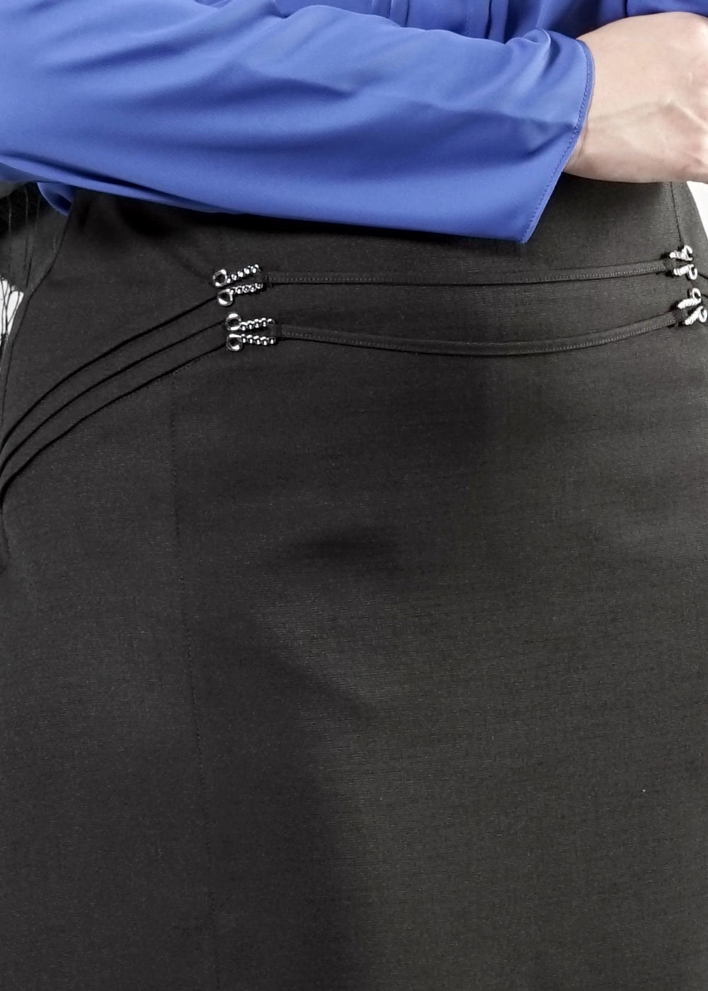 Tesettür giyim SİYAH 6861 NEW SHİNE ETEK 44/52