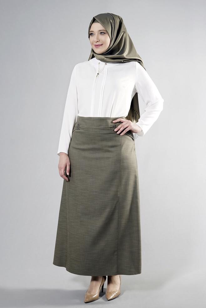 Vêtements hijab KAKI 6861 NEW SHİNE ETEK 44/52 - ALVİNA
