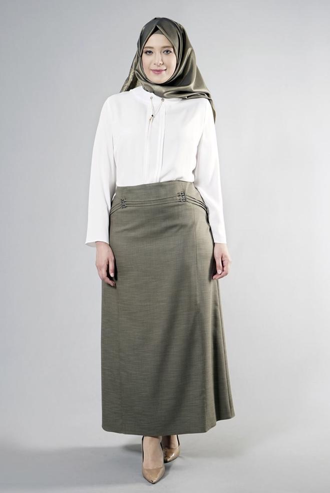 Vêtements hijab KAKI 6861 NEW SHİNE ETEK 44/52 - ALVİNA