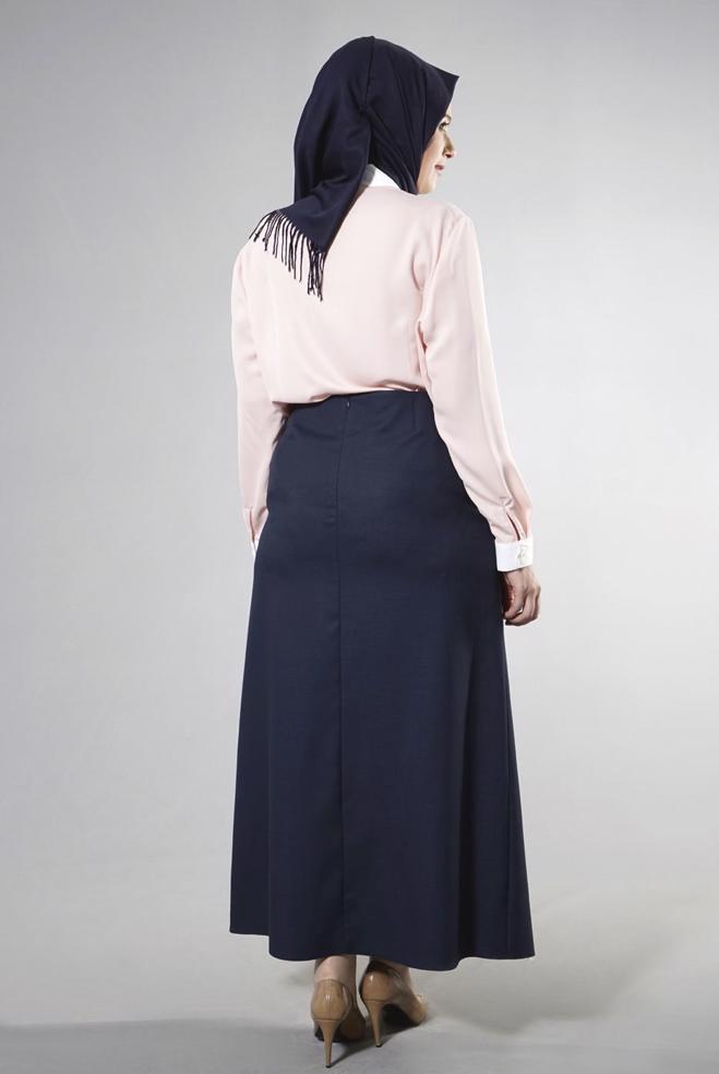 Vêtements hijab BLEU MARINE 6861 NEW SHİNE ETEK 44/52 - ALVİNA