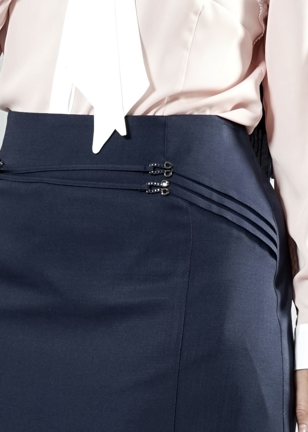 Tesettür giyim LACİVERT 6861 NEW SHİNE ETEK 44/52