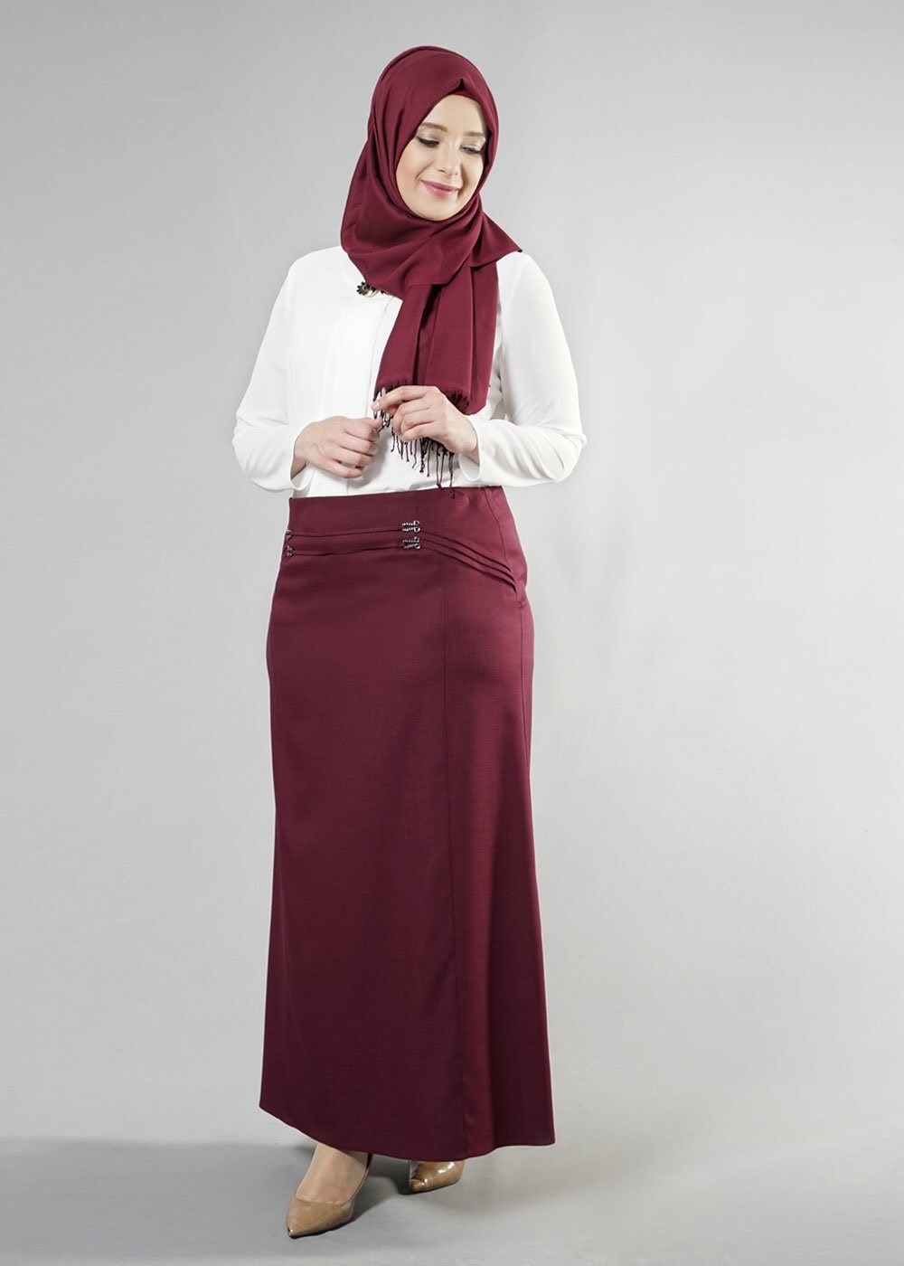 Tesettür giyim MÜRDÜM 6861 NEW SHİNE ETEK 44/52