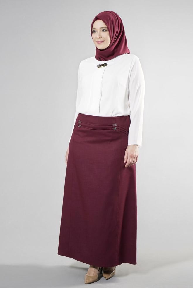 Vêtements hijab PRUNE 6861 NEW SHİNE ETEK 44/52 - ALVİNA