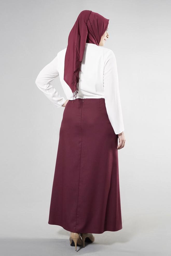 Vêtements hijab PRUNE 6861 NEW SHİNE ETEK 44/52 - ALVİNA