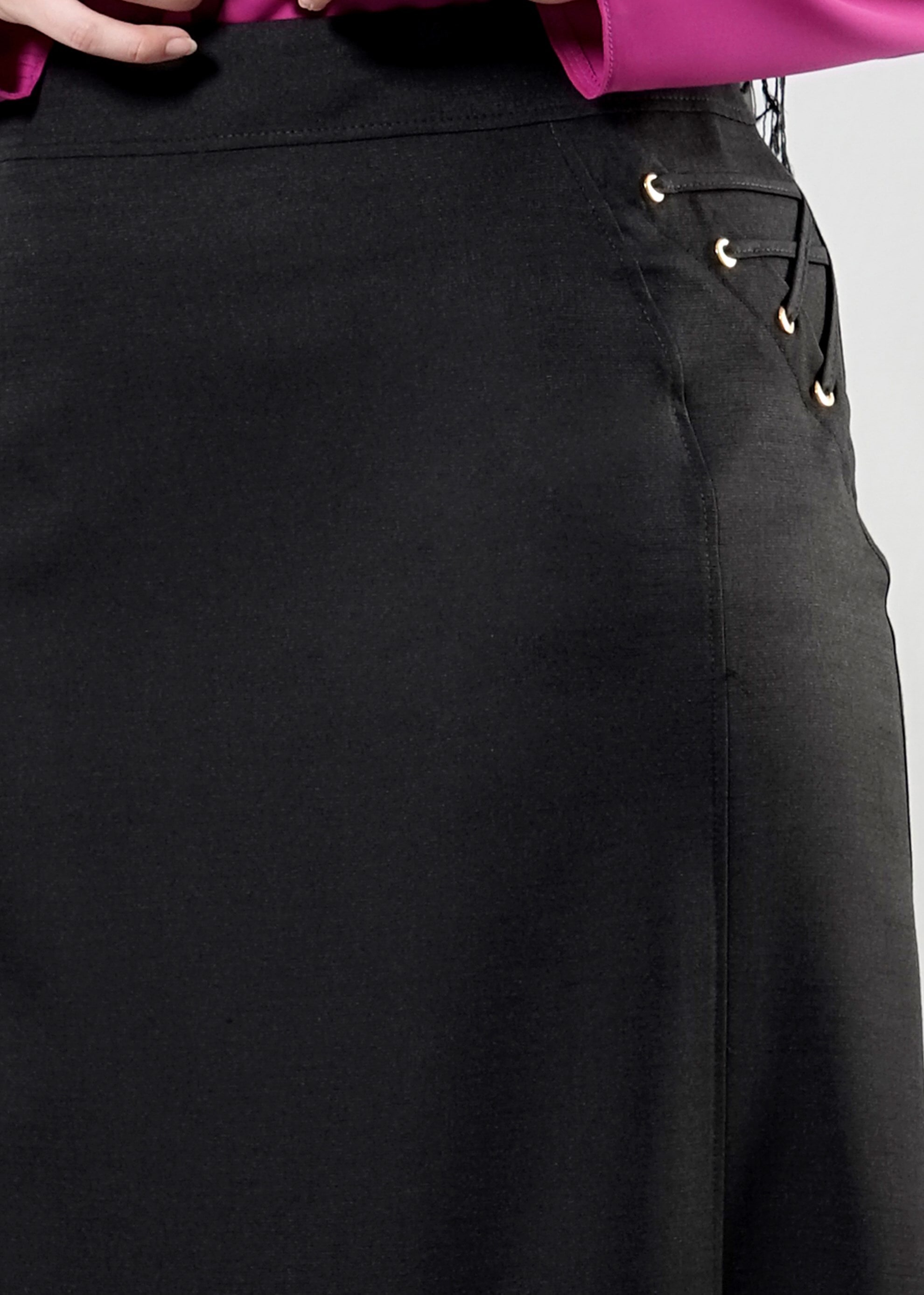 Tesettür giyim SİYAH 6862 NEW SHİNE ETEK 44/52 TEK42