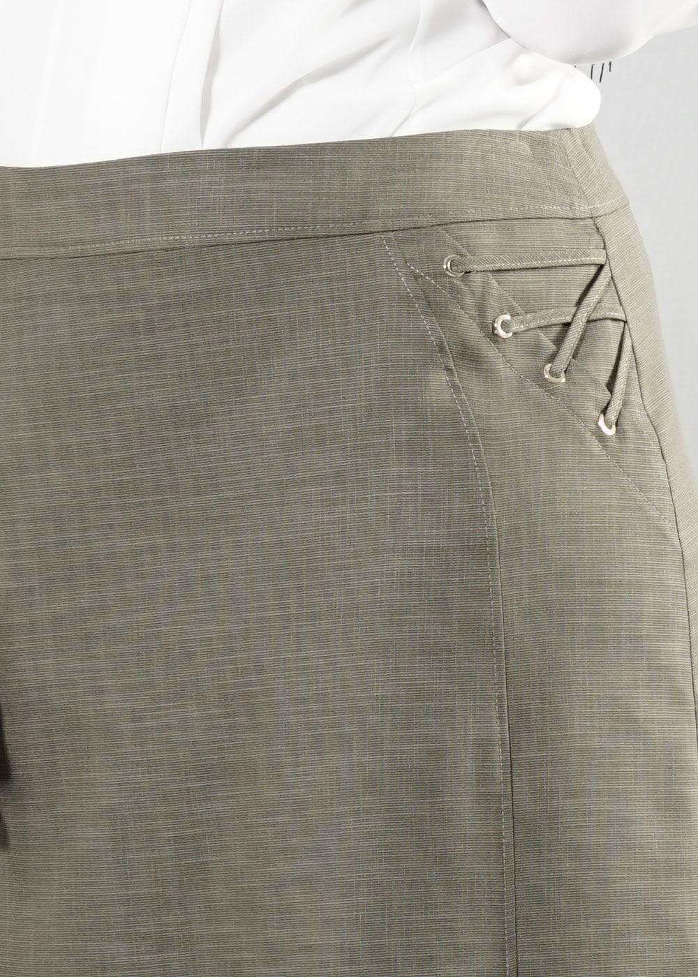 Tesettür giyim HAKİ 6862 NEW SHİNE ETEK 44/52 TEK42