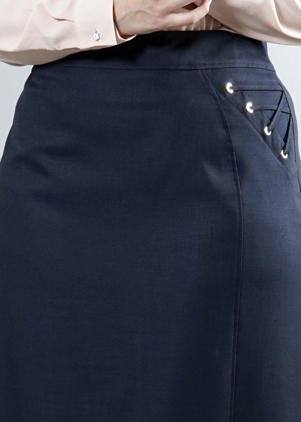 Tesettür giyim LACİVERT 6862 NEW SHİNE ETEK 44/52 TEK42