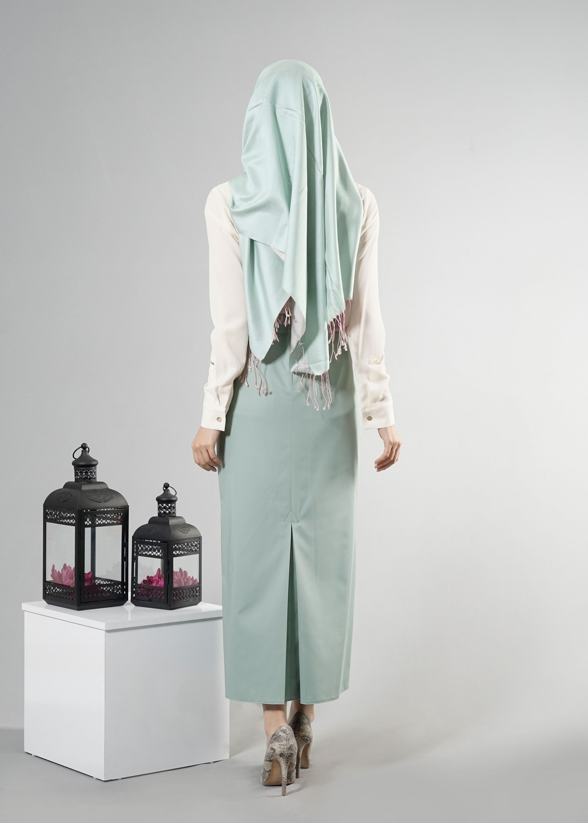 Tesettür giyim MAVİ 6864 Dulce Tesettür Etek 38/48