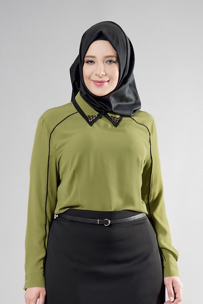 Vêtements hijab NOIR 6866 Baklava Tesettür Etek 44/52 TEK42 - ALVİNA